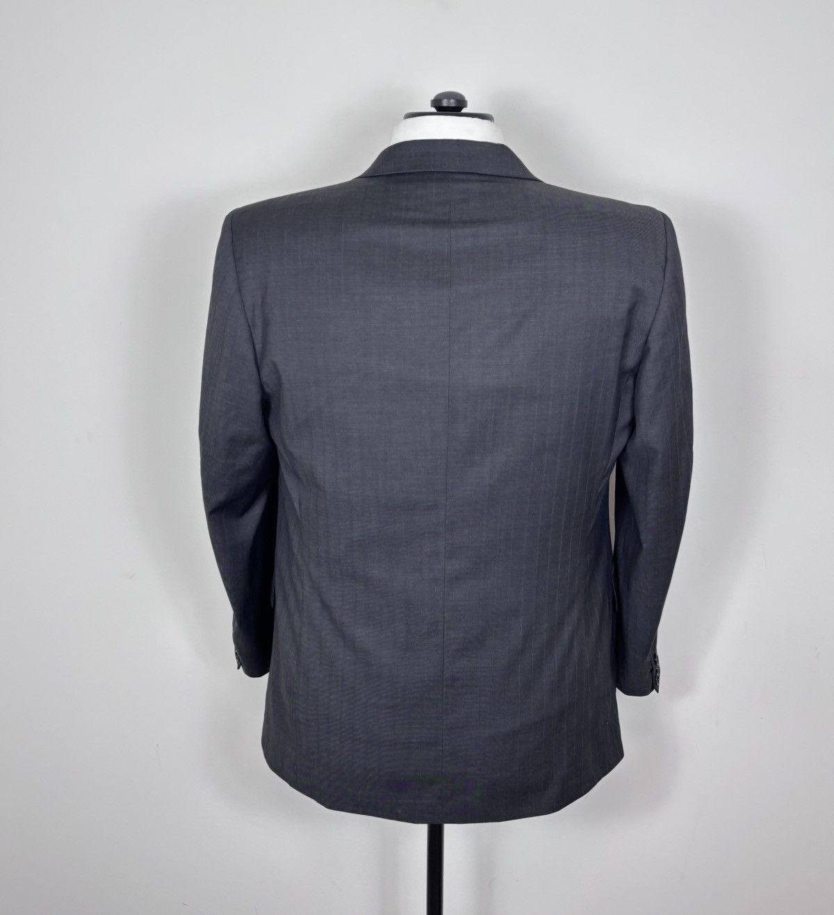 Corneliani Corneliani Men’s Vintage Grey Striped Wool Blazer Jacket Size 42R - 10 Thumbnail