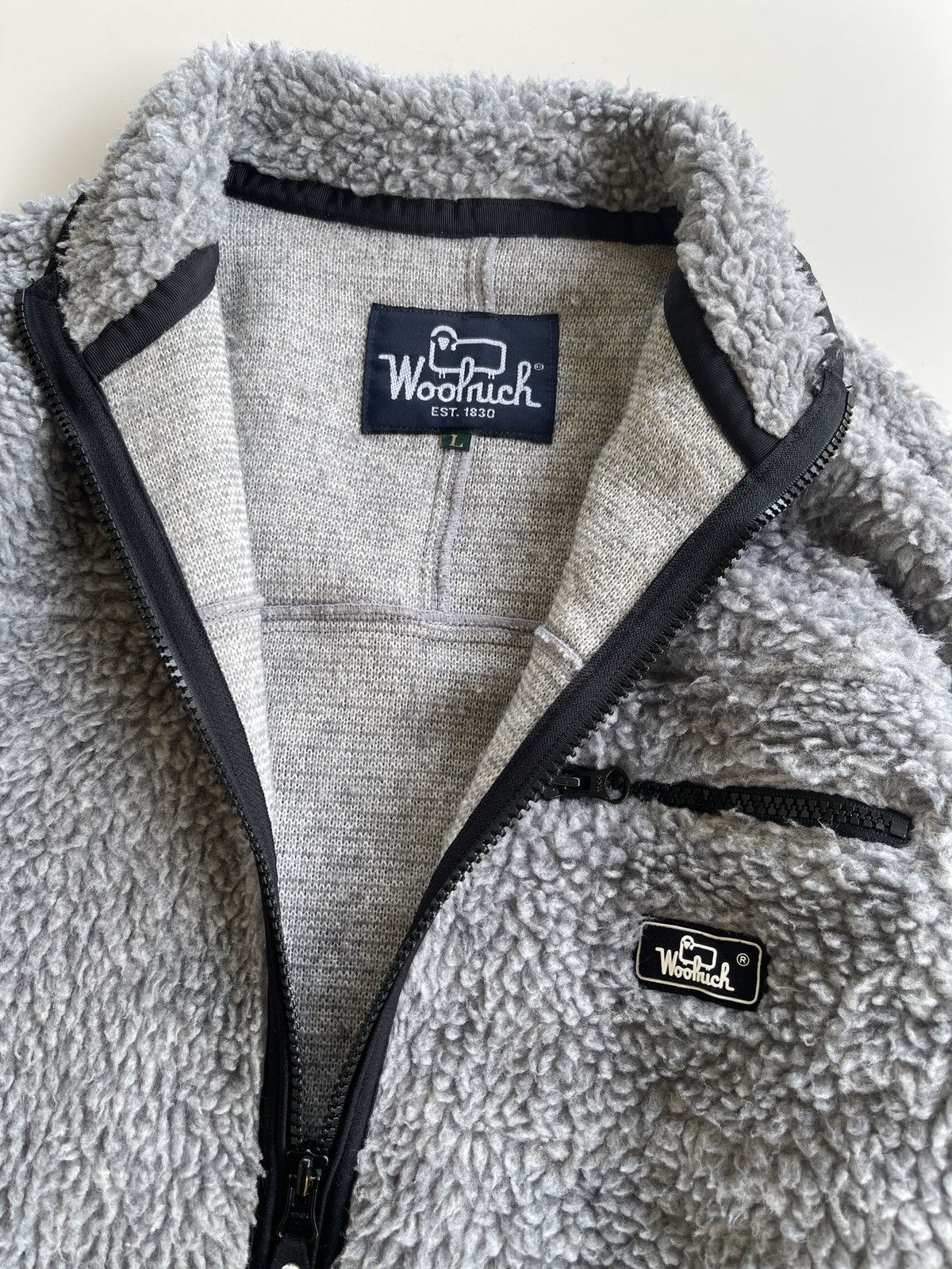 Woolrich Woolen Mills 90s Woolrich Teddy Fleece Jacket Size US L / EU 52-54 / 3 - 8 Thumbnail
