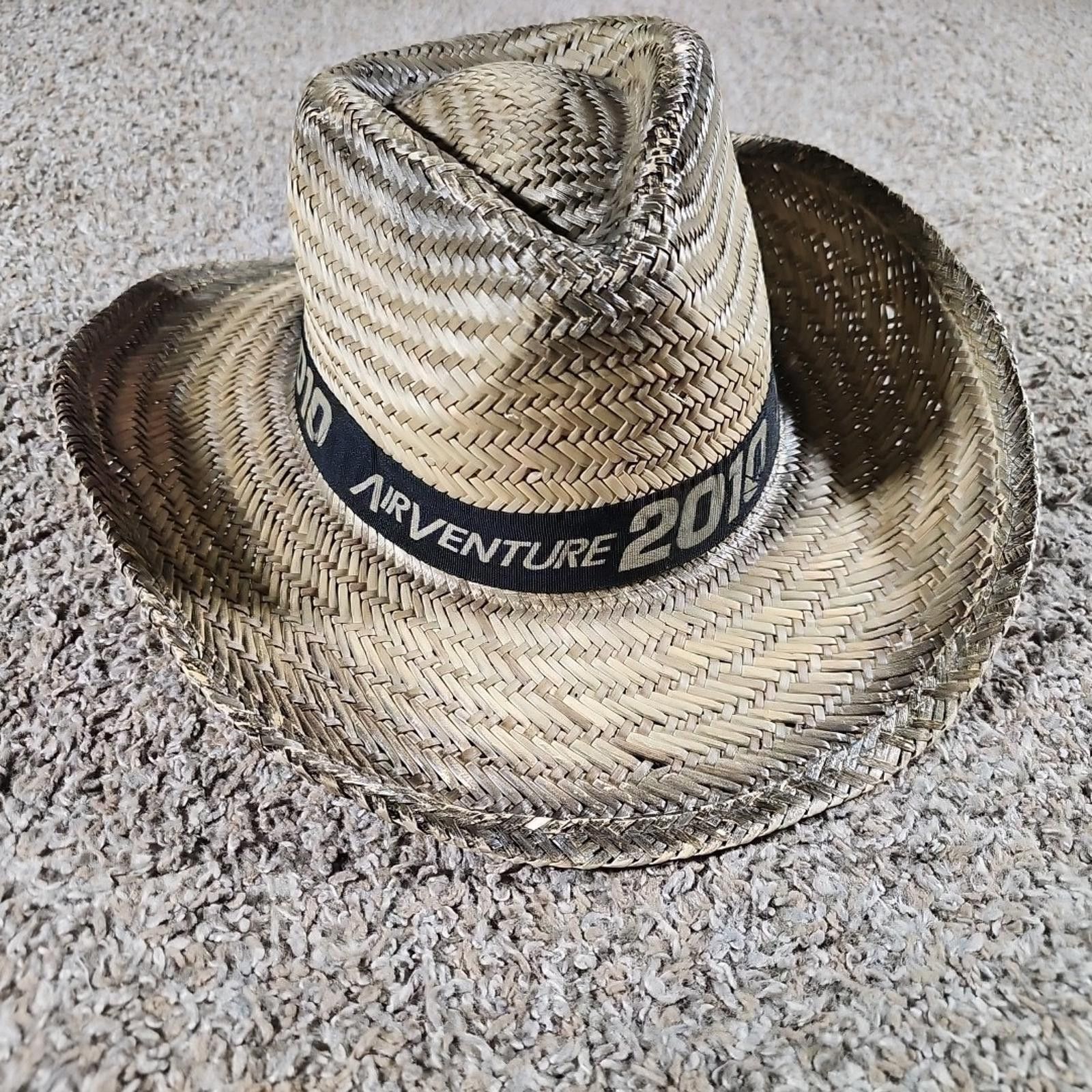 The Unbranded Brand 2010 EAA OSHKOSH AIRVENTURE Straw Hat OSFA Size ONE SIZE - 1 Thumbnail