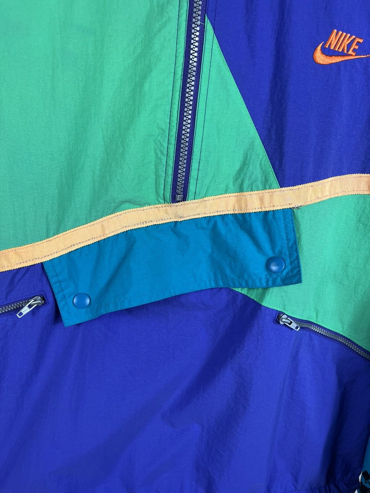 Nike × Vintage Vintage Nike nylon windbreaker jacket 80s anorak half zip Size US S / EU 44-46 / 1 - 12 Thumbnail