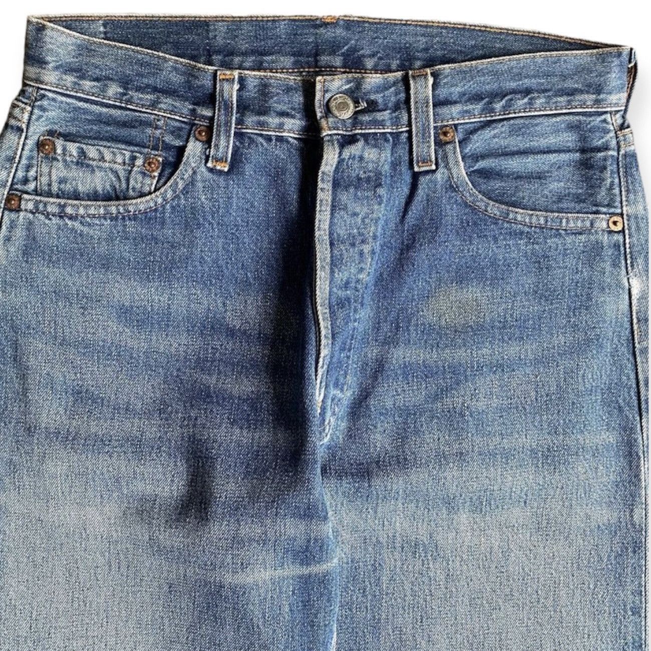 Levi's Vintage 90s Levis 501 Big E Selvedge Redline 555 Denim 31 Size US 31 - 5 Thumbnail