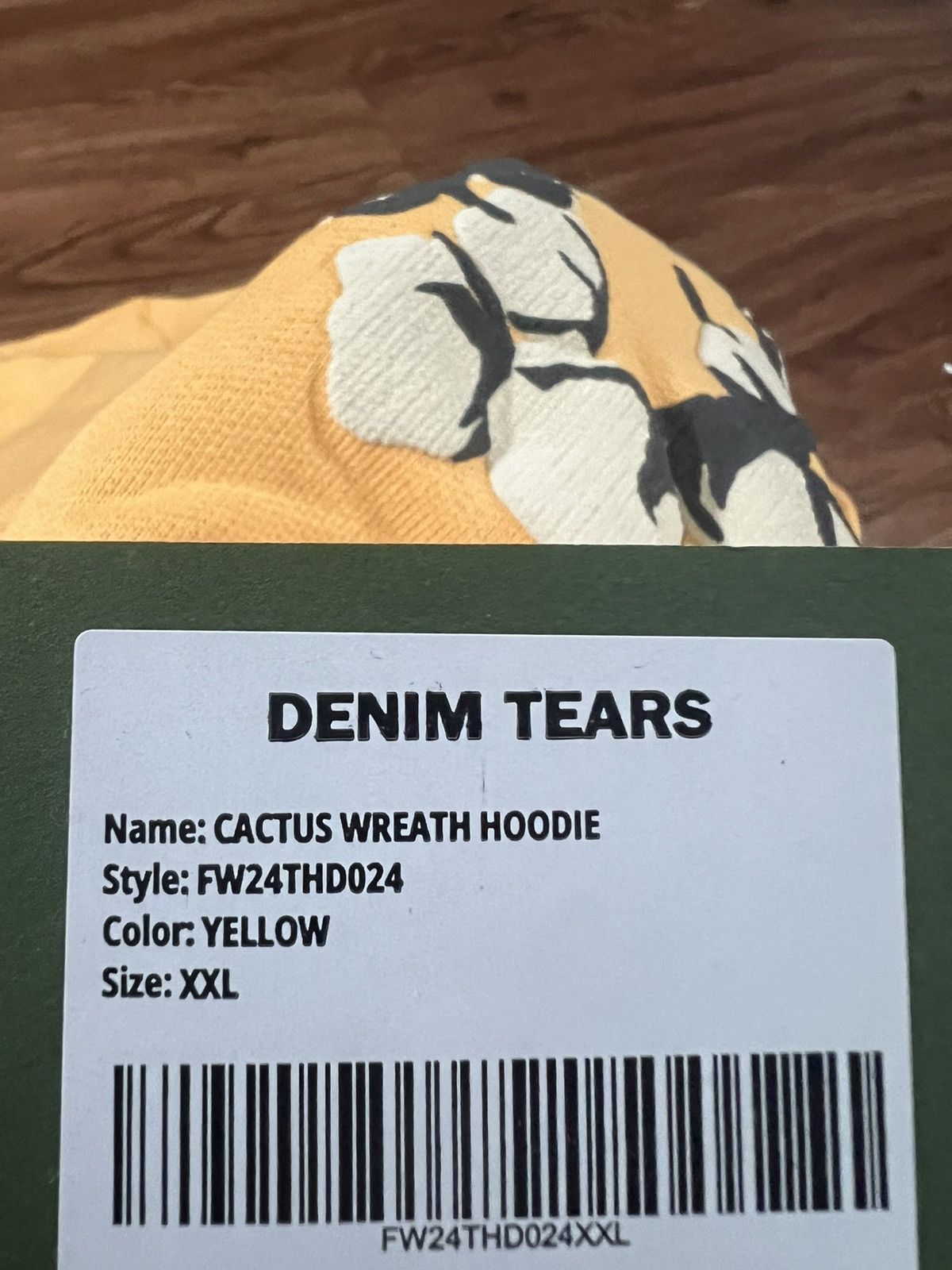 Cactus Plant Flea Market × DENIM TEARS Cactus Tears Wreath Hoodie Yellow Size US XXL / EU 58 / 5 - 5 Thumbnail
