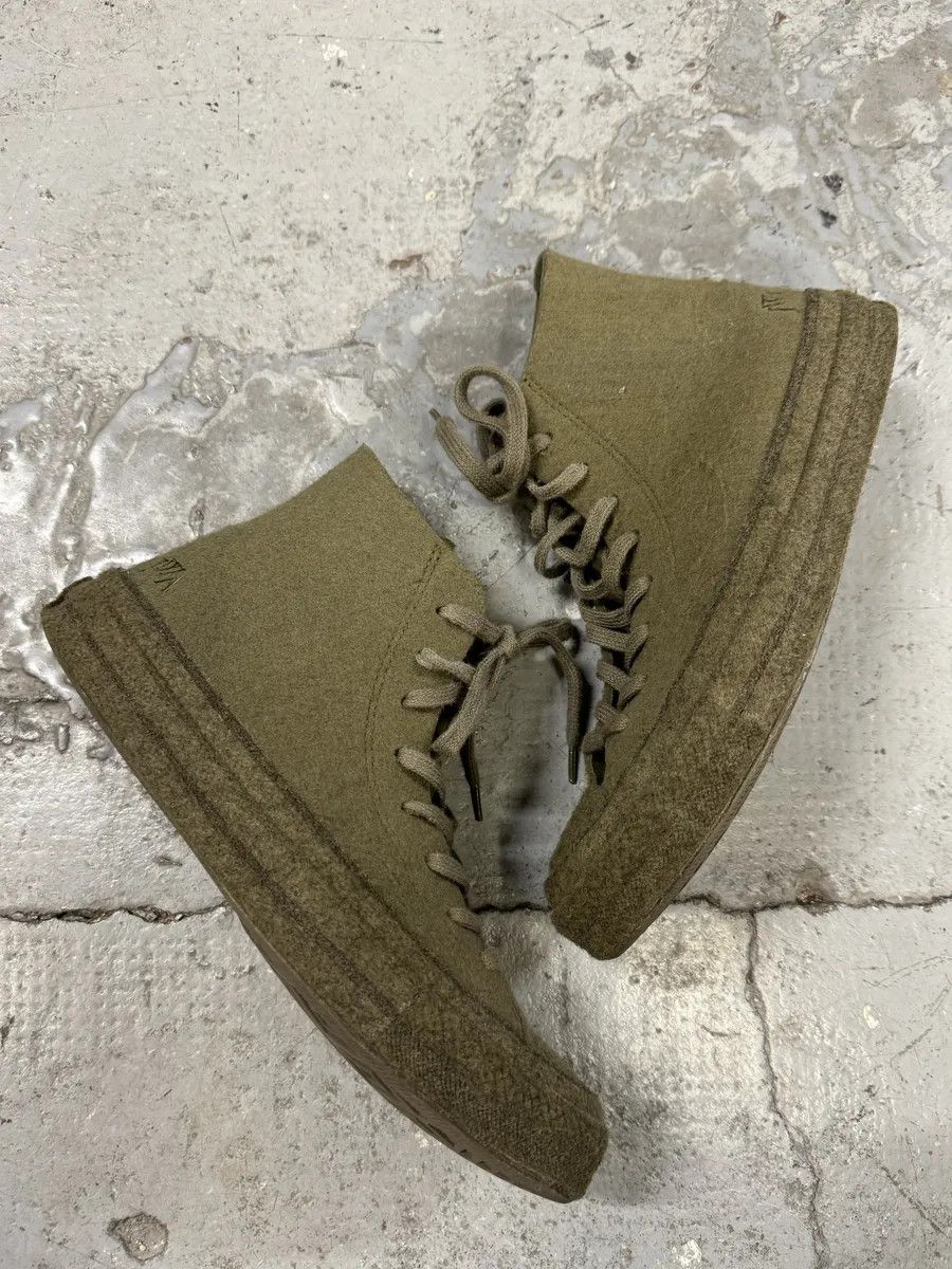 JW Anderson JW Anderson Converse Green High Mohair Shoes Size US 9 / IT 39 - 2 Thumbnail