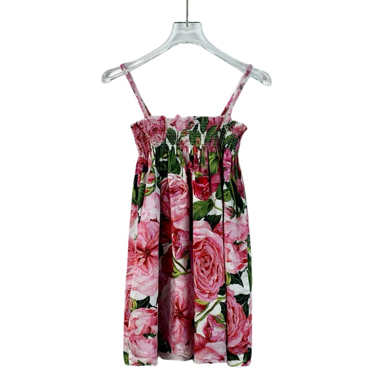 Dolce & Gabbana Dolce & Gabbana Pink Rose Print Cotton Slip Dress L Size L / US 10 / IT 46 - 6 Thumbnail