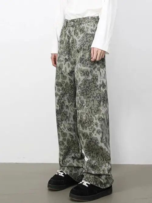 Japanese Brand VIBE Vintage washed camouflage leopard print baggy jeans Size US 34 / EU 50 - 3 Thumbnail