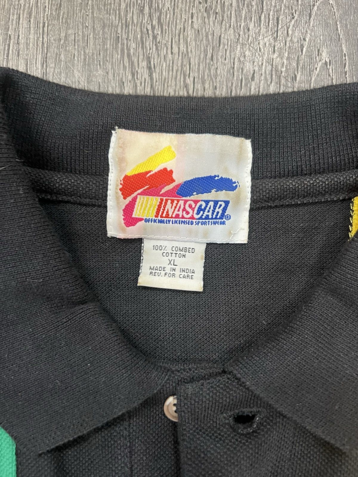 NASCAR Vntg Nascar Terry Labonte Kelloggs Corn Flakes Striped Polo Size US XL / EU 56 / 4 - 4 Thumbnail