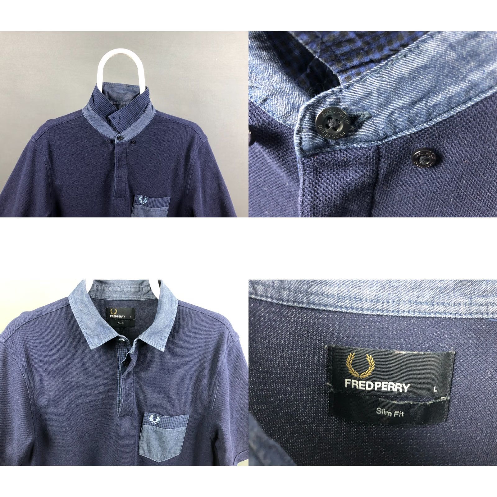 Fred Perry Fred Perry Shirt Mens L Blue Men Polo Size Cotton Short Sleeve Size US L / EU 52-54 / 3 - 8 Thumbnail