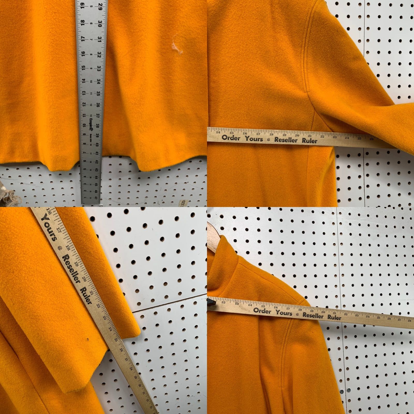 Vintage VINTAGE Benard Holtzman Harve Benard 100% Wool Button Coat Women 16 Yellow Orange Jacket Coat Overcoat Long Sleeve Winter Fall Casual Denim? Size XXL / US 16-18 / IT 52-54 - 9 Thumbnail