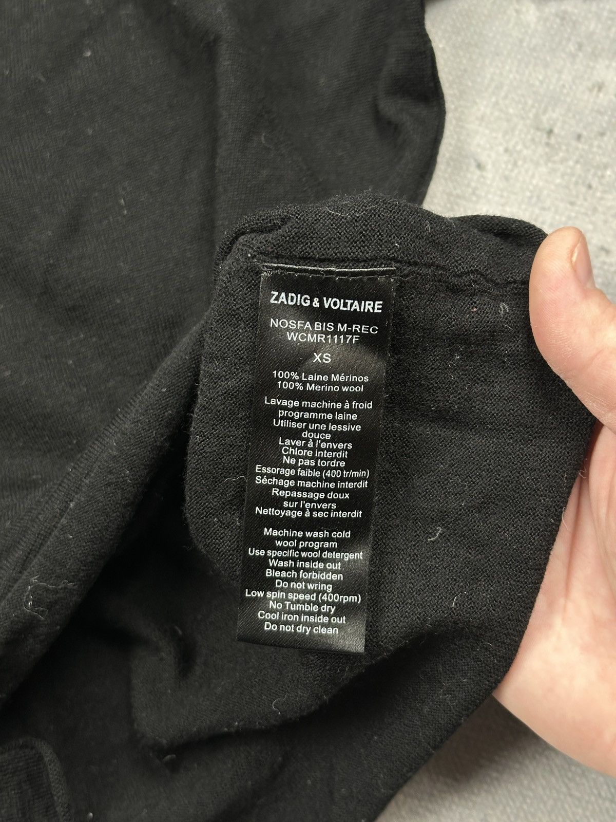 Zadig & Voltaire Zadig & Voltaire Nosfa Bis M-Rec Wool Top Sweater Butterfly Size XS / US 0-2 / IT 36-38 - 9 Thumbnail