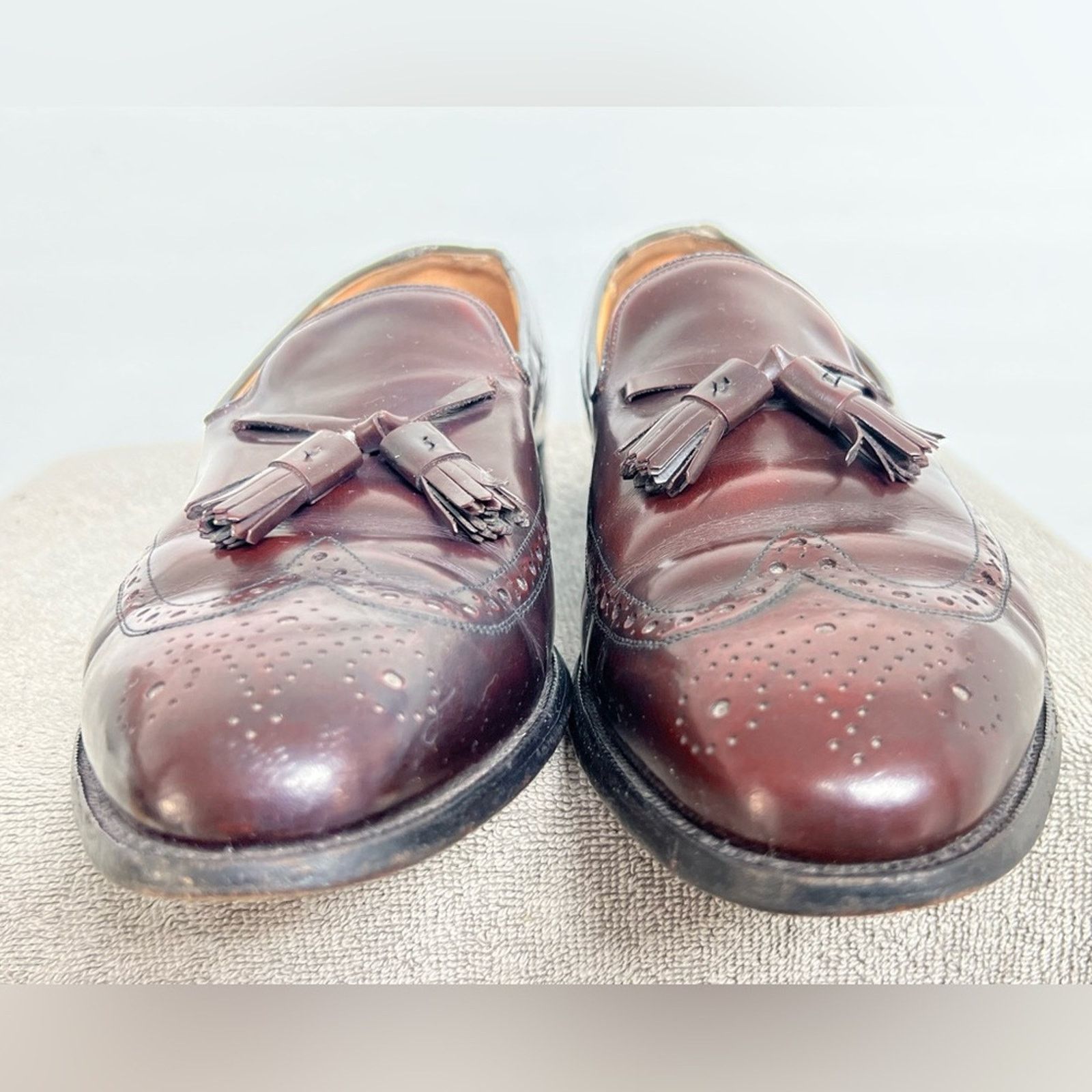 Johnston & Murphy Johnston & Murphy Aristocraft Men’s Tassel Loafers Burgundy Size US 11 / EU 44 - 5 Thumbnail