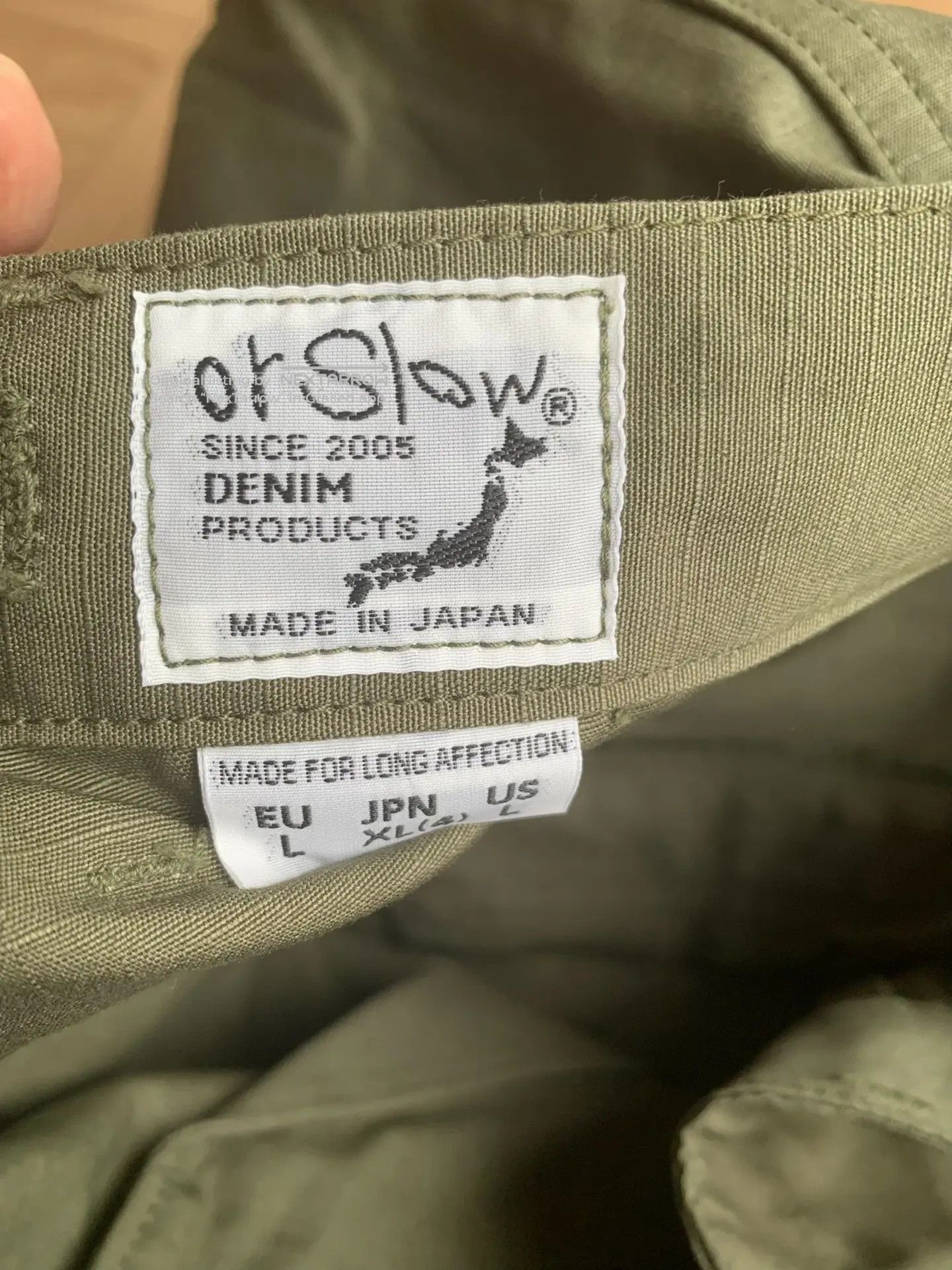 Orslow Olive Green Cargo Pants, Men's (Size 36) — image 4 of 6
