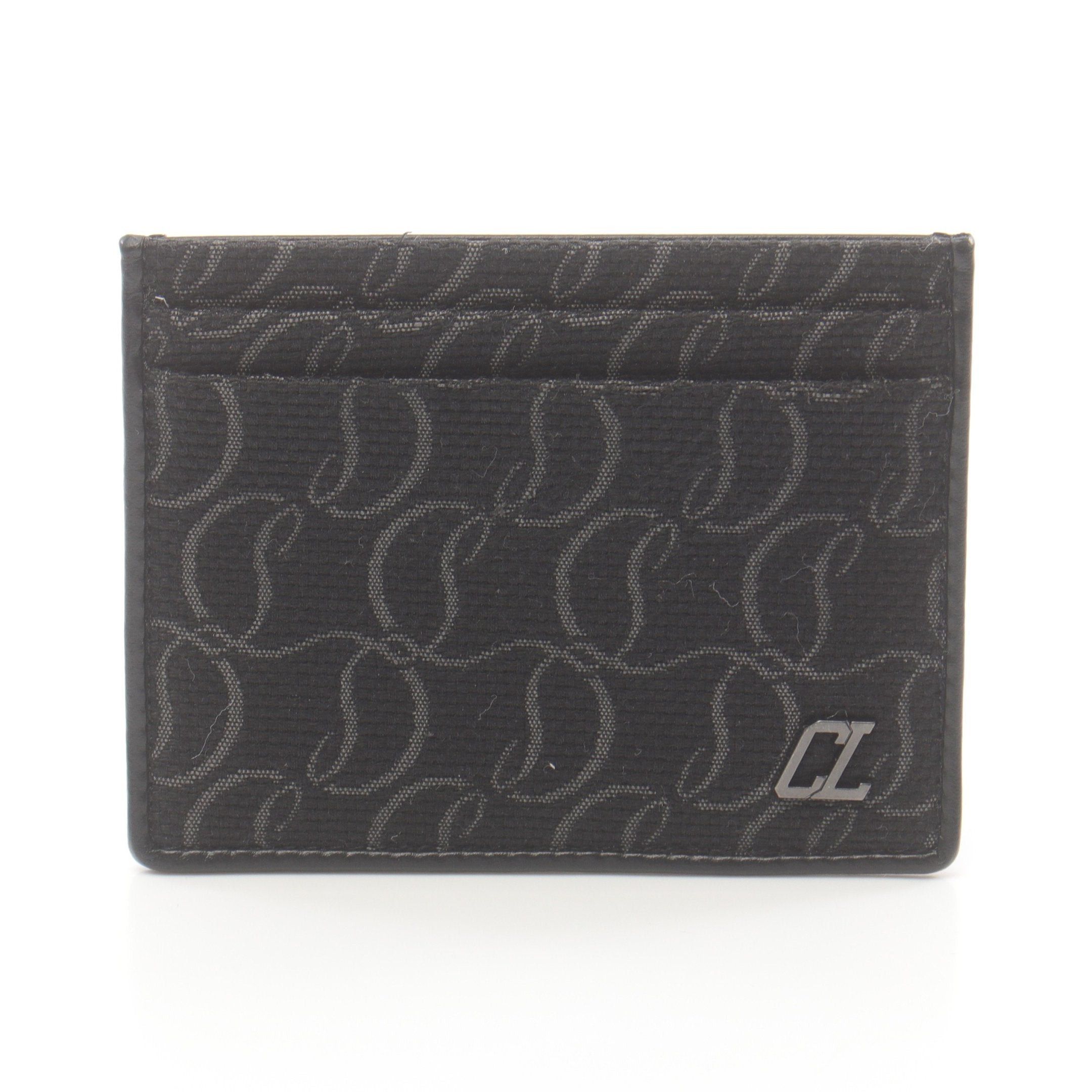 Christian Louboutin Christian Louboutin Card Case Canvas Leather Black Size ONE SIZE - 1 Thumbnail