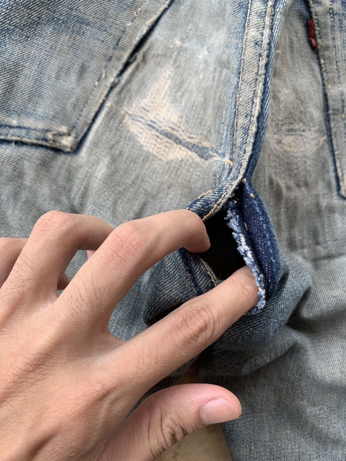 Full Count & Co. Vintage Full Count 0105 Selvedge Distressed Denim Size US 31 - 23 Thumbnail