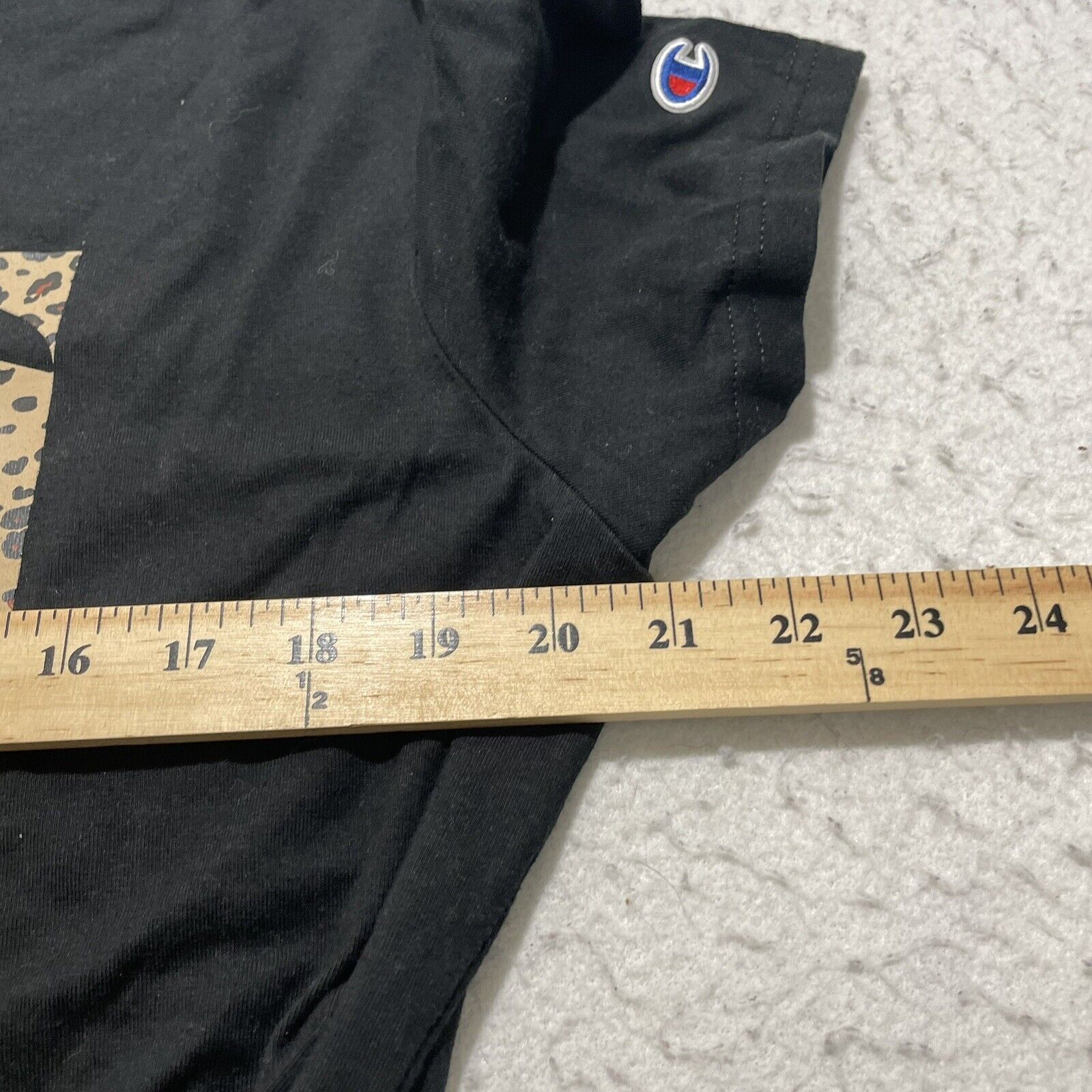 Champion Champion Black Cotton Graphic Tee Animal Print Logo T Shirt Size L / US 10 / IT 46 - 7 Thumbnail