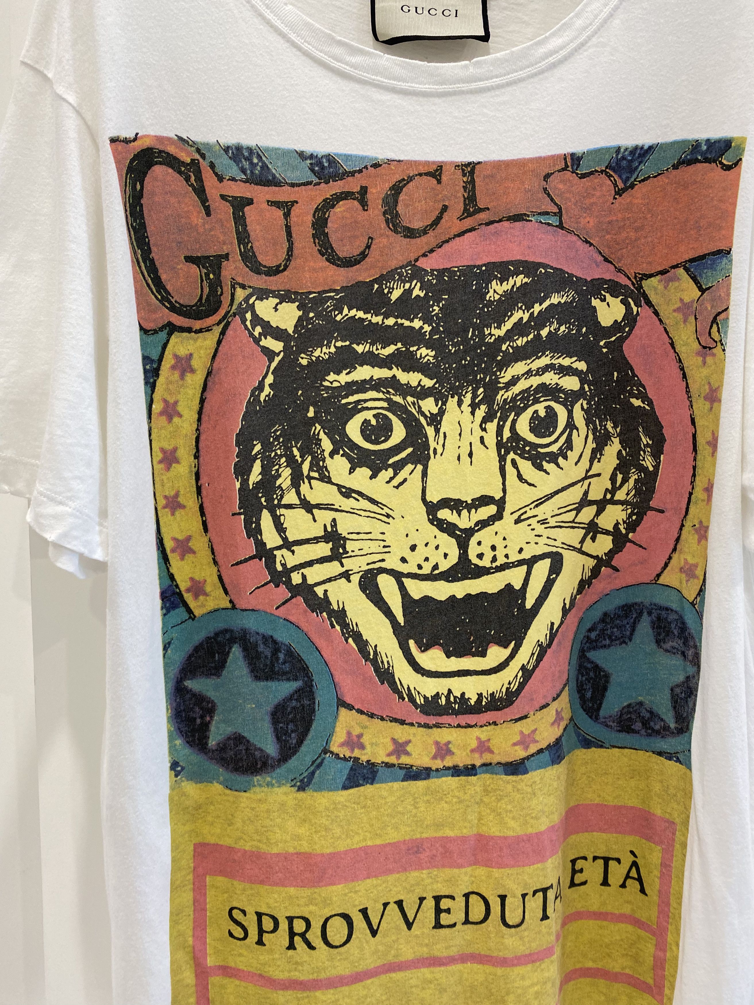 Gucci Gucci Tiger Print T Shirt S Oversized Size US S / EU 44-46 / 1 - 2 Thumbnail