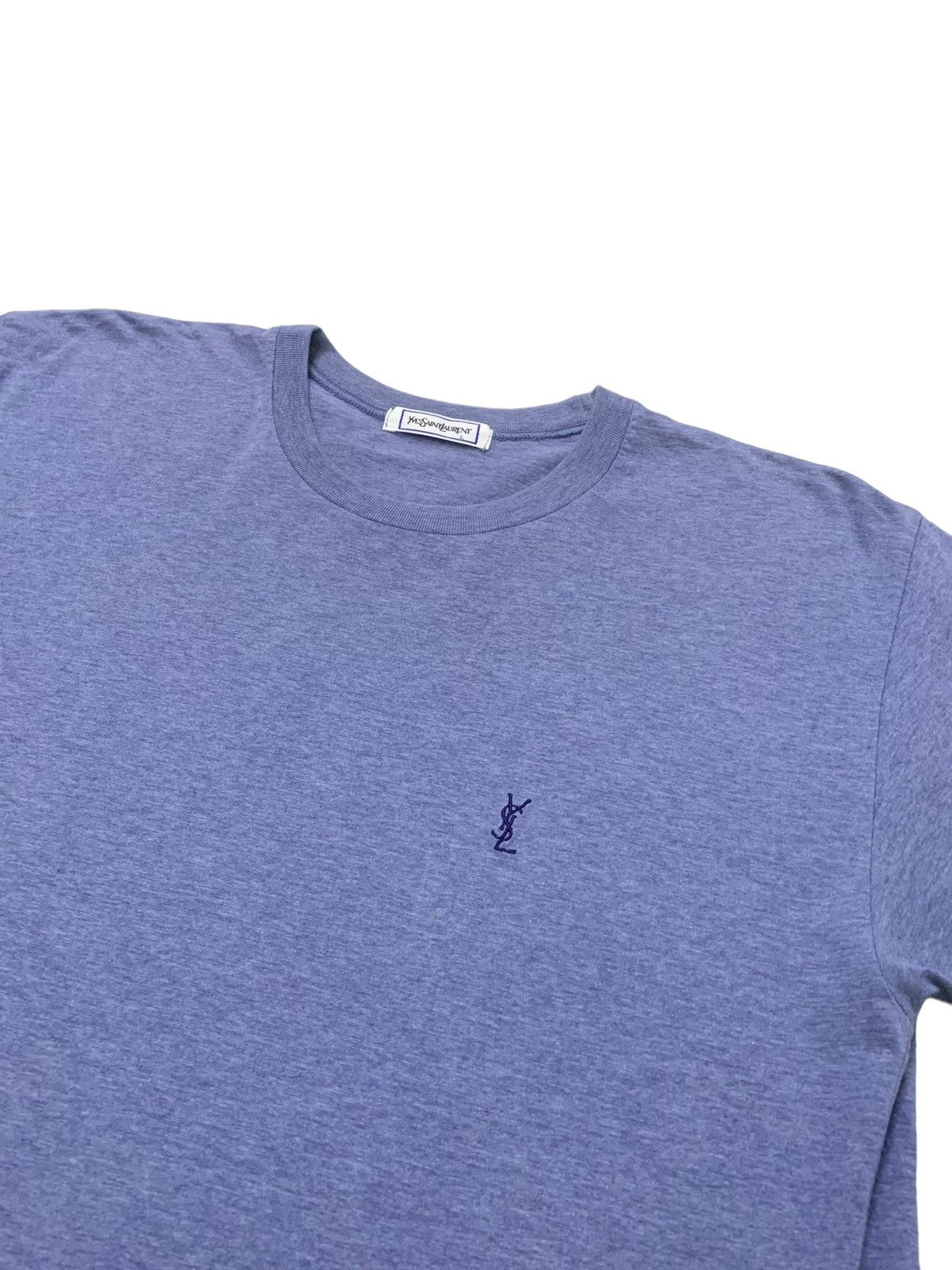 Yves Saint Laurent Vintage YSL Embroidered Chest Logo Tshirt Size US L / EU 52-54 / 3 - 3 Thumbnail