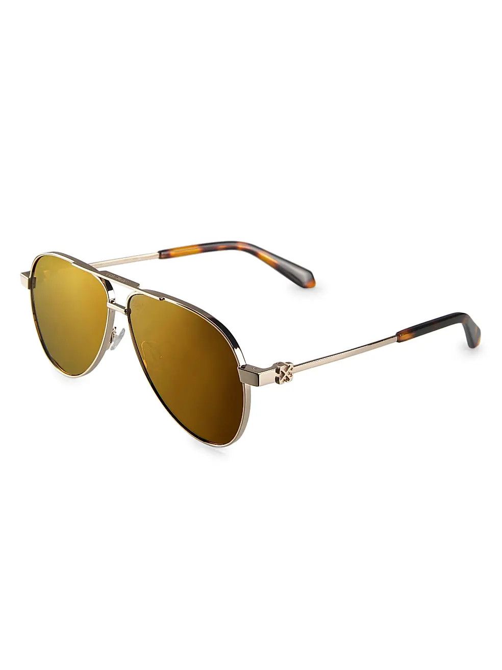 Off-White os11x0825 Size: OS / Ruston 57MM Aviator Sunglasses in Gold Size ONE SIZE - 1 Thumbnail