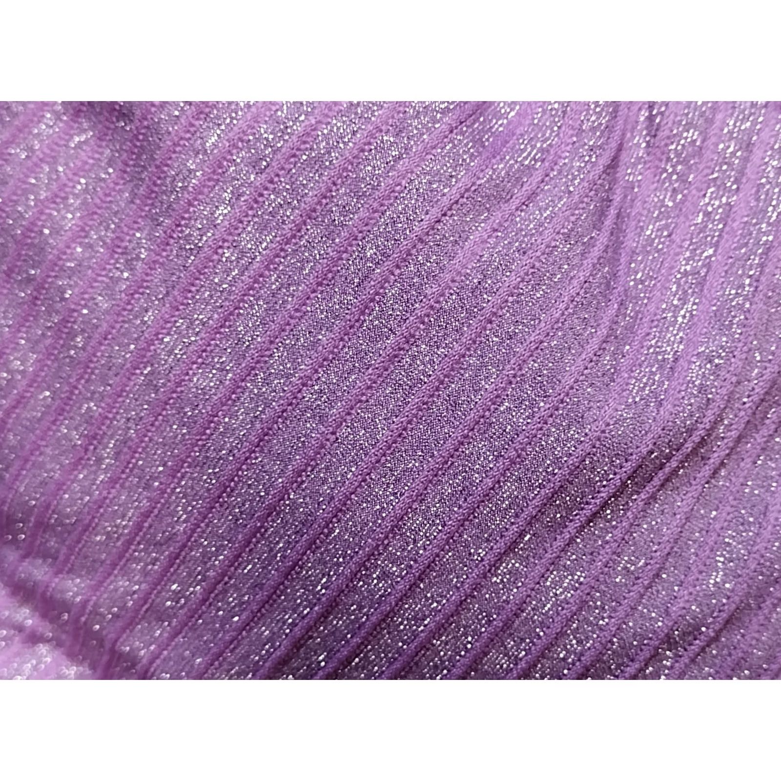 Vintage Xhilaration Women's Purple Glitter Detail Cross Back Bikini Top L Purple Glitter Detail Cross Back Padded Size L / US 10 / IT 46 - 4 Thumbnail