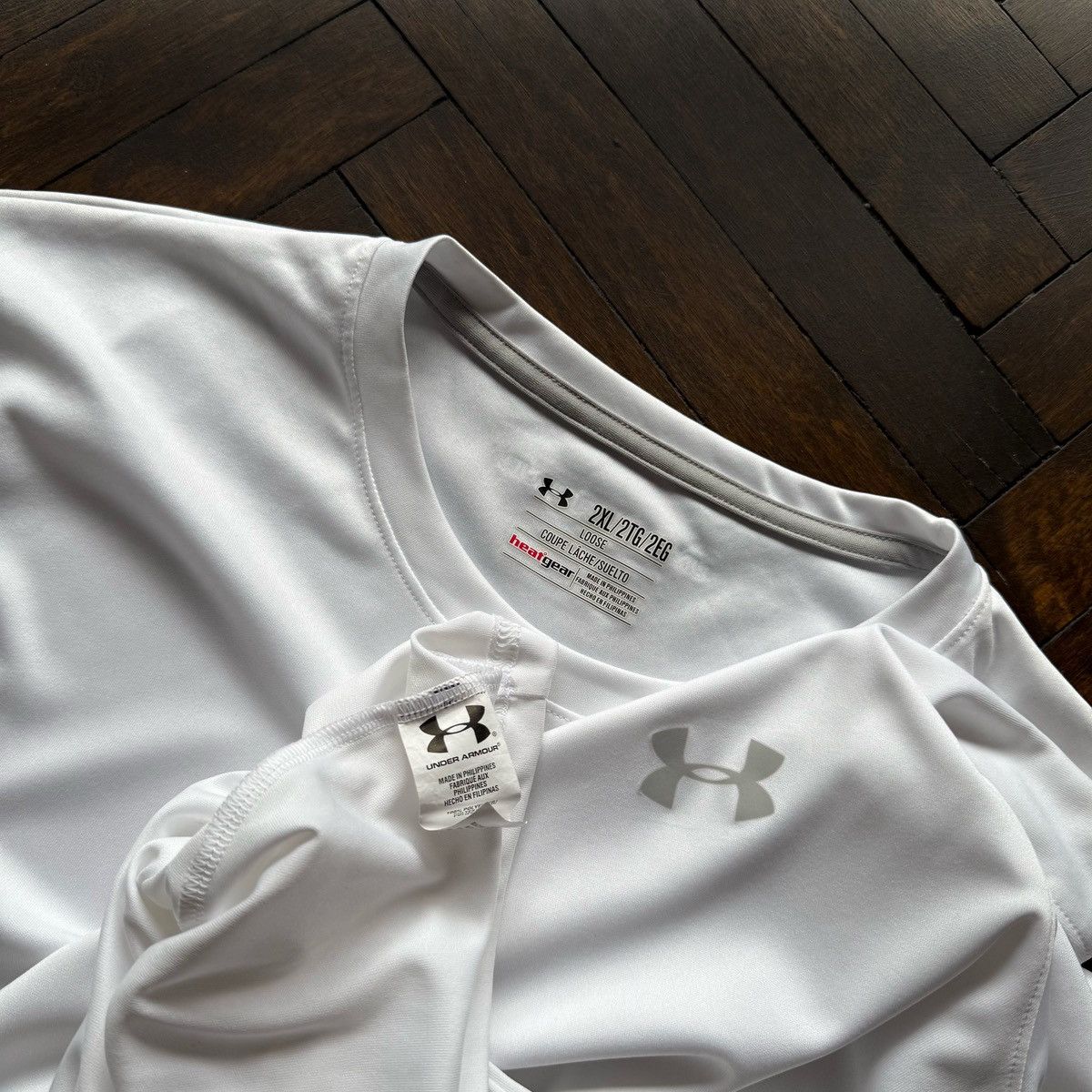 Under Armour Under Armour HeatGear Mens White Sport Top Jersey Shirt Size US XXL / EU 58 / 5 - 4 Thumbnail