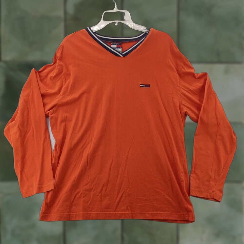 Tommy Hilfiger Tommy Hilfiger Sweater Mens XL Crewneck Pullover Orange Long Sleeve VTG 90s Shirt Size US XL / EU 56 / 4 - 1 Thumbnail