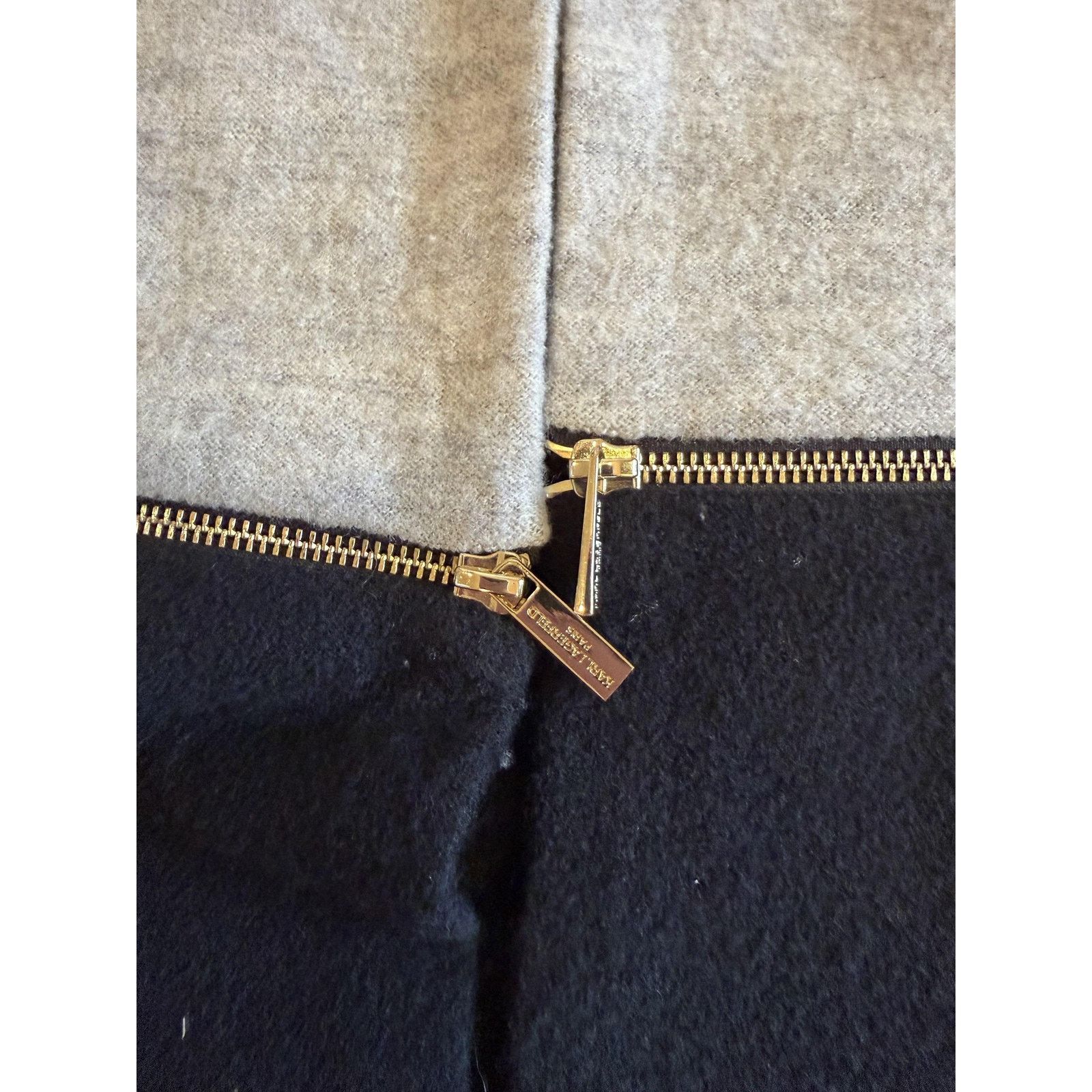 Karl Lagerfeld Karl Lagerfeld Paris Coatigan Large Gray Wool Knit Zip Trim Size L / US 10 / IT 46 - 3 Thumbnail