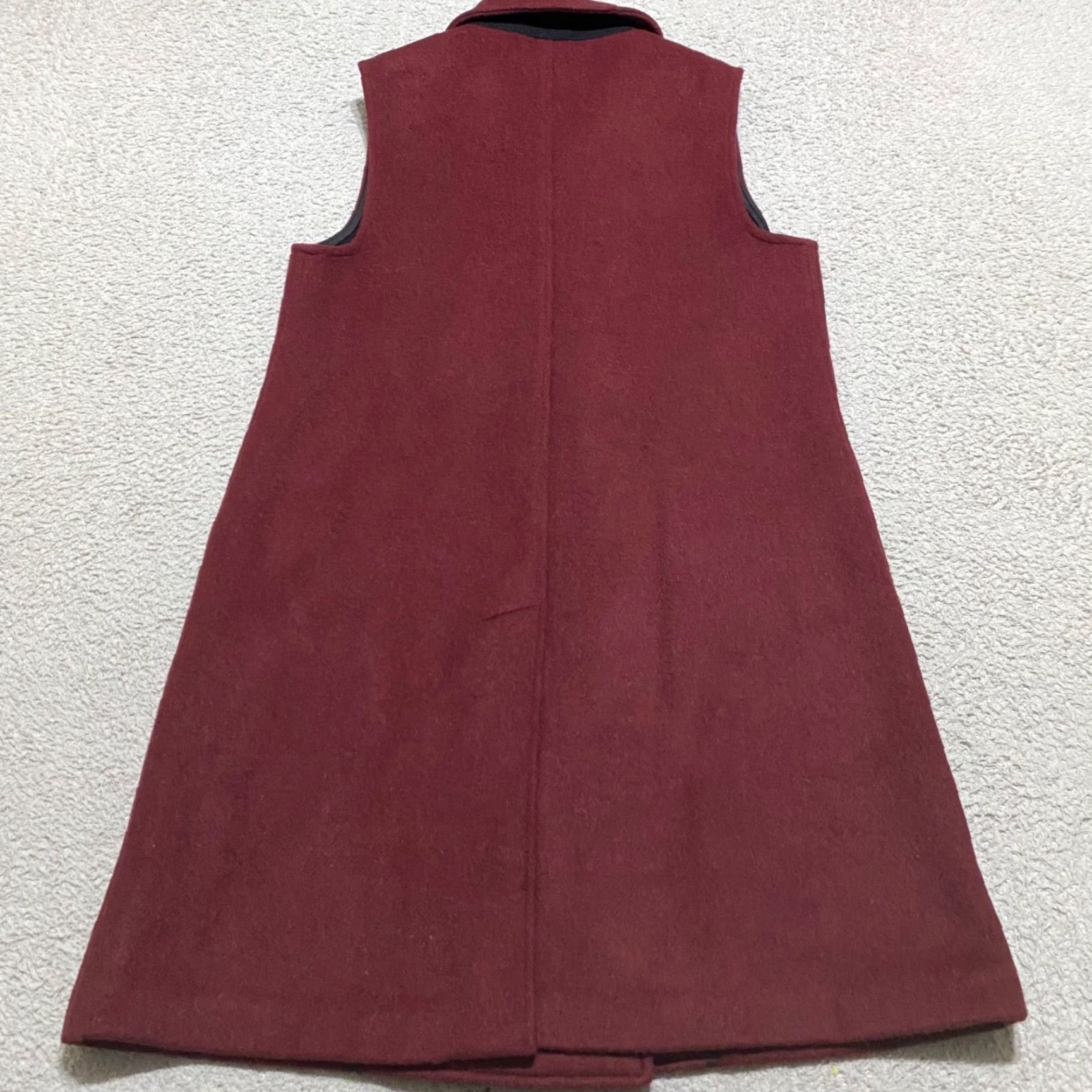 UNTUCKit UNTUCKit Womens XS Vest Jacket Red Double Breasted Longline Wool Blend Shirt Womens XS Vest Red Untuckit Longline Wool Blend Size XS / US 0-2 / IT 36-38 - 2 Thumbnail
