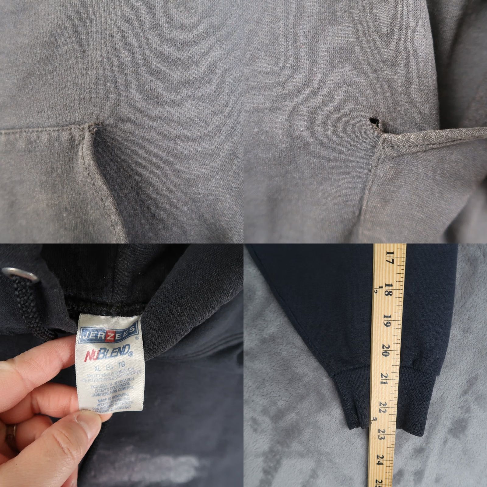 Vintage VINTAGE Xpo Logistics Black Hoodie Sweatshirt XL XLarge Distressed Logo Graphic Print Mens Hooded Pullover Size US XL / EU 56 / 4 - 9 Thumbnail