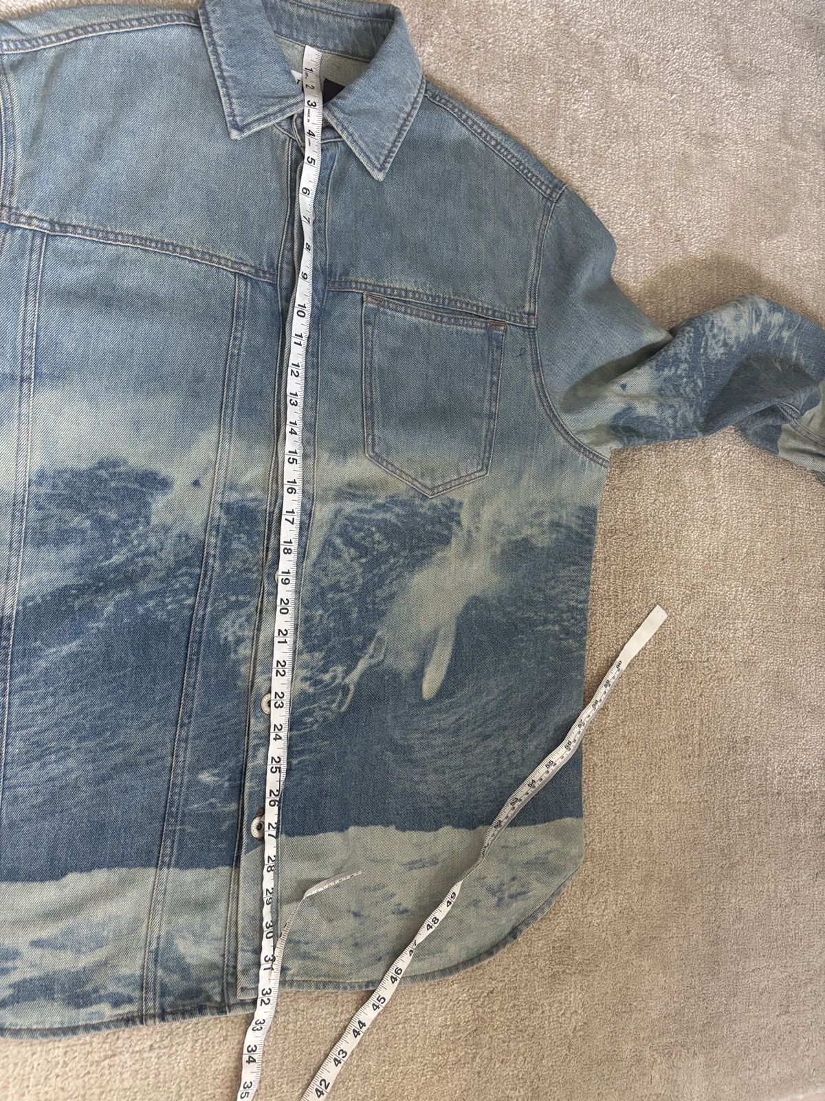 Loewe 🏄🏼‍♂️ LOEWE BLUE DENIM SURF WAVE SHIRT Size US XL / EU 56 / 4 - 17 Thumbnail