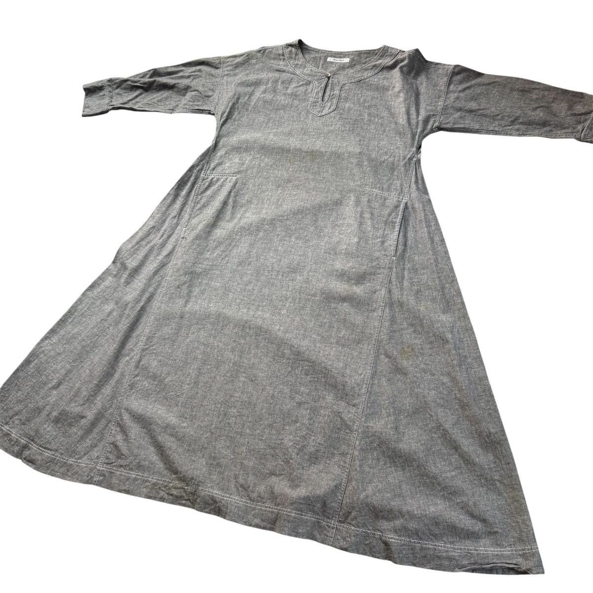 Playstation Vintage Plantation Issey Miyake Dress Linen Maxi Grey Size M / US 6-8 / IT 42-44 - 3 Thumbnail
