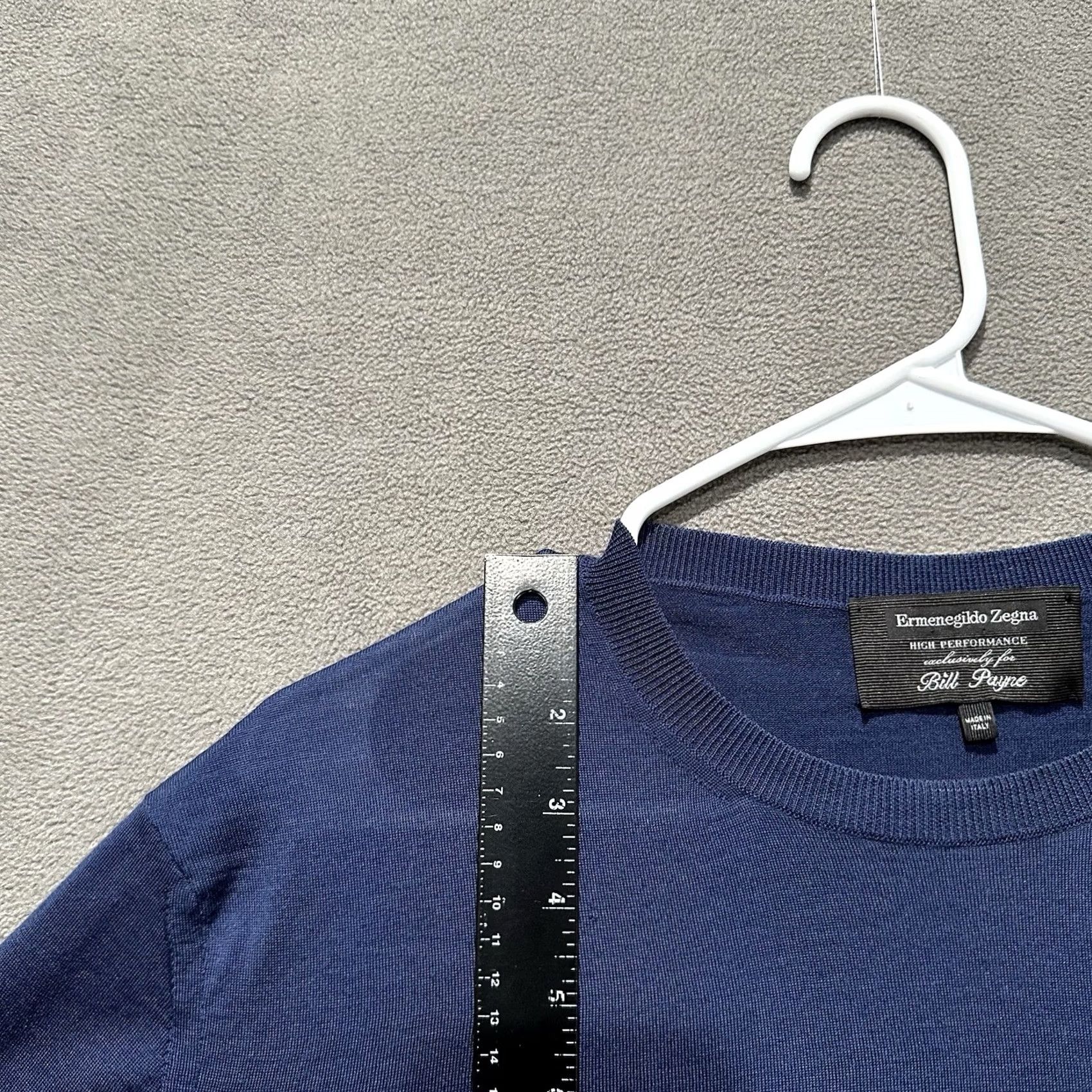 Ermenegildo Zegna Ermenegildo Zegna Sweater Mens 3XL Blue Wool Long Sleeve Crew Neck Pullover Designer Classic Size US XXL / EU 58 / 5 - 6 Thumbnail