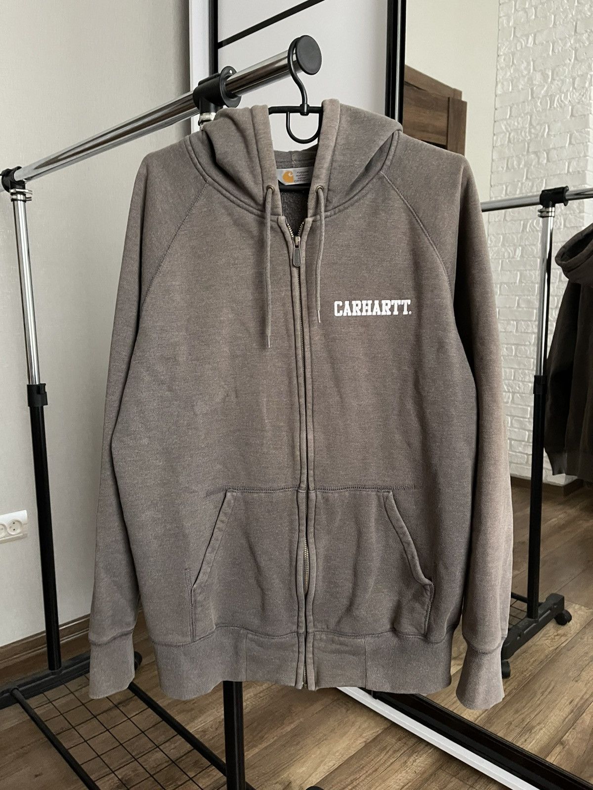 Carhartt Carhartt Faculty Hooded Zip Jacket Vintage Faded Size US L / EU 52-54 / 3 - 3 Thumbnail