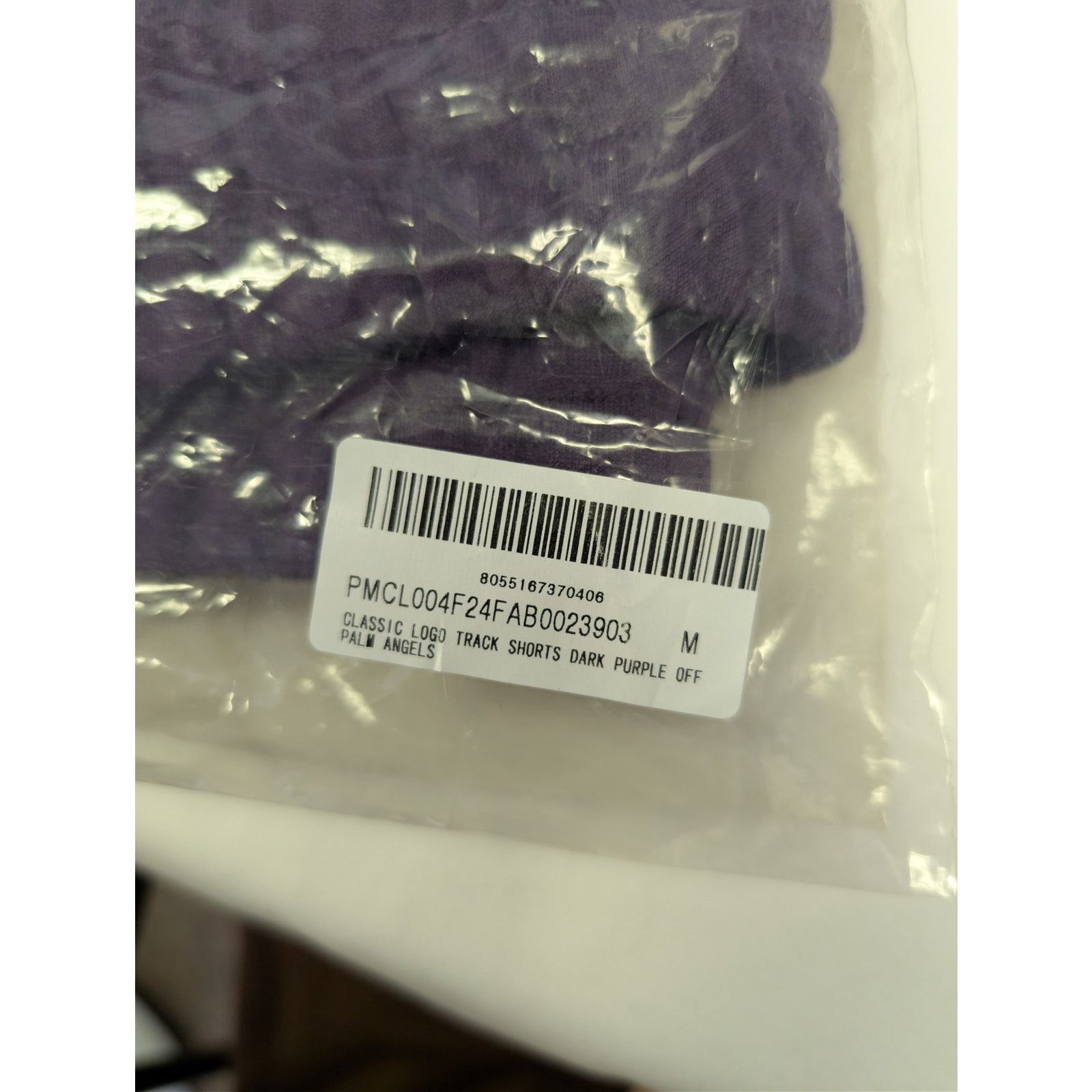 Palm Angels o1rshd1 Classic Logo Track Shorts in Dark Purple / Off-White Size US 32 / EU 48 - 21 Thumbnail