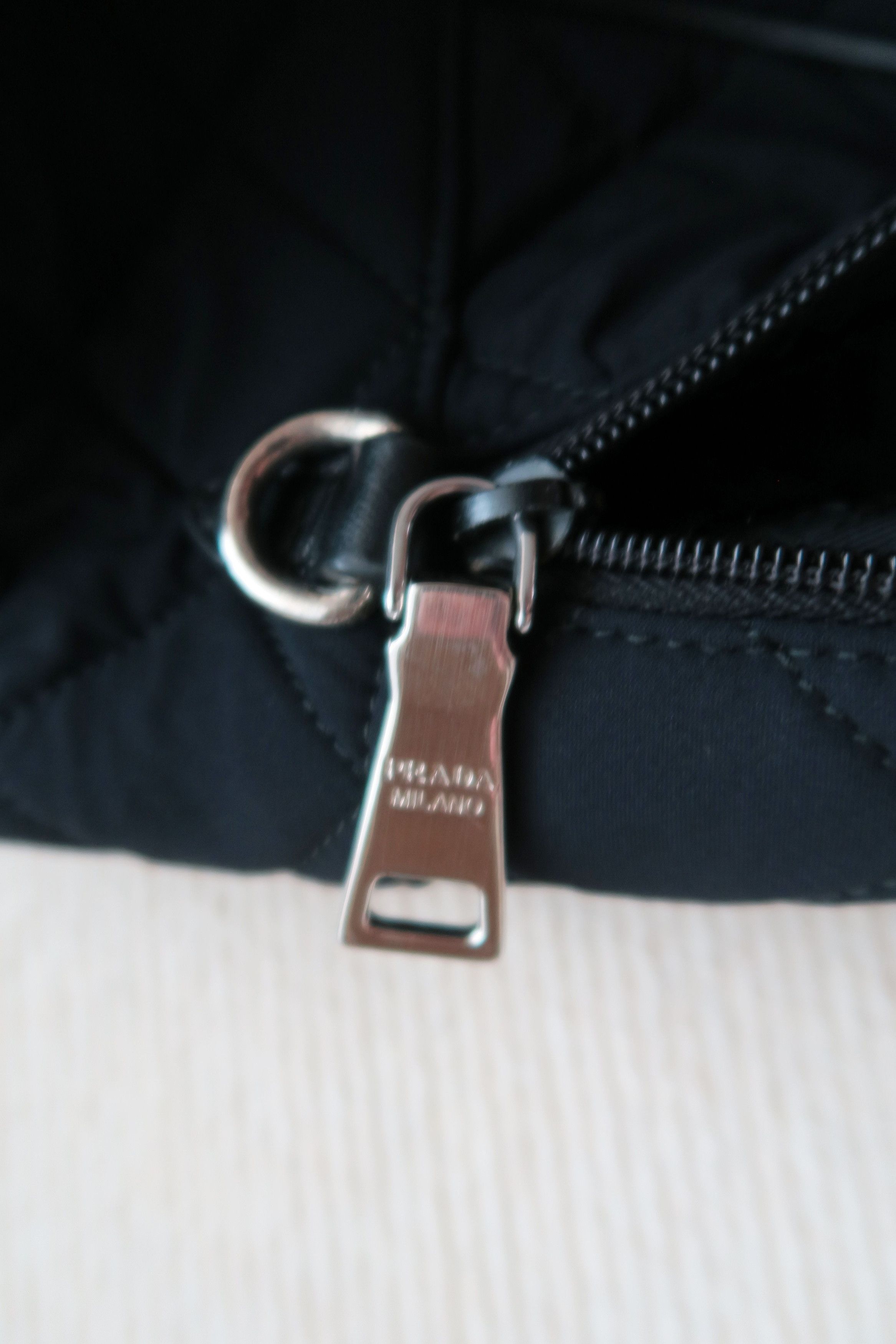 Prada Prada 2 Way Unisex Tessuto Quilted Leather Accent Bag Size ONE SIZE - 16 Thumbnail