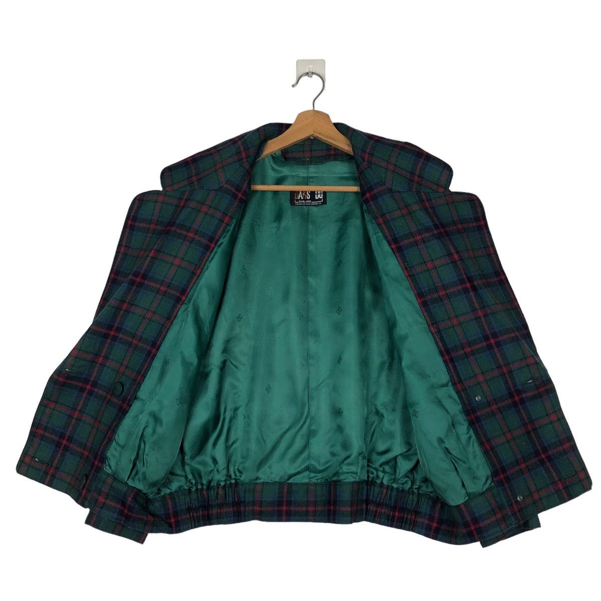Japanese Brand 🔥Double Breast Wool Bomber Jacket Daks London Tartan Design Size US L / EU 52-54 / 3 - 13 Thumbnail