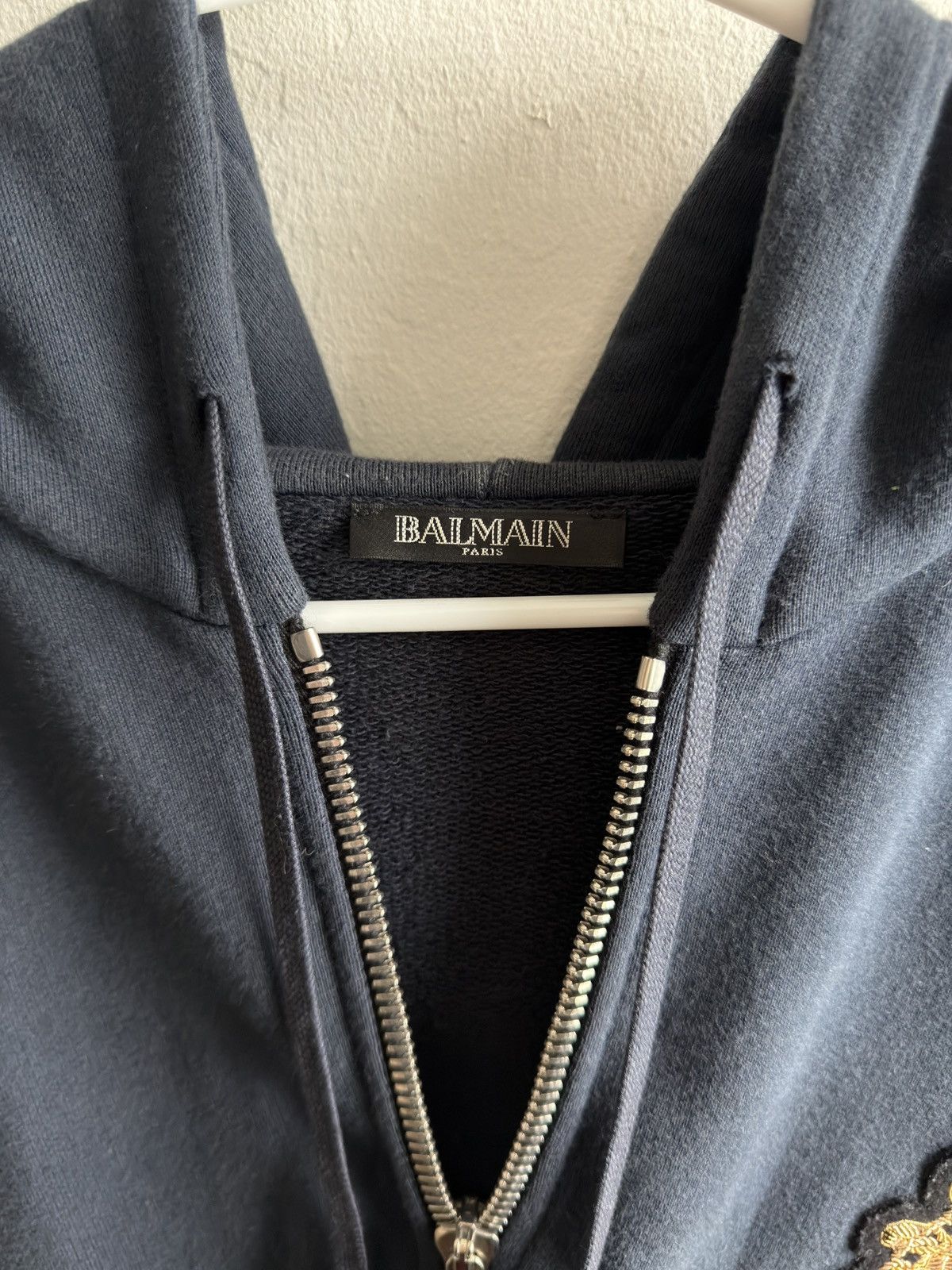 Balmain SS10 Balmain Crest Navy Double Side Zip Size US M / EU 48-50 / 2 - 4 Thumbnail