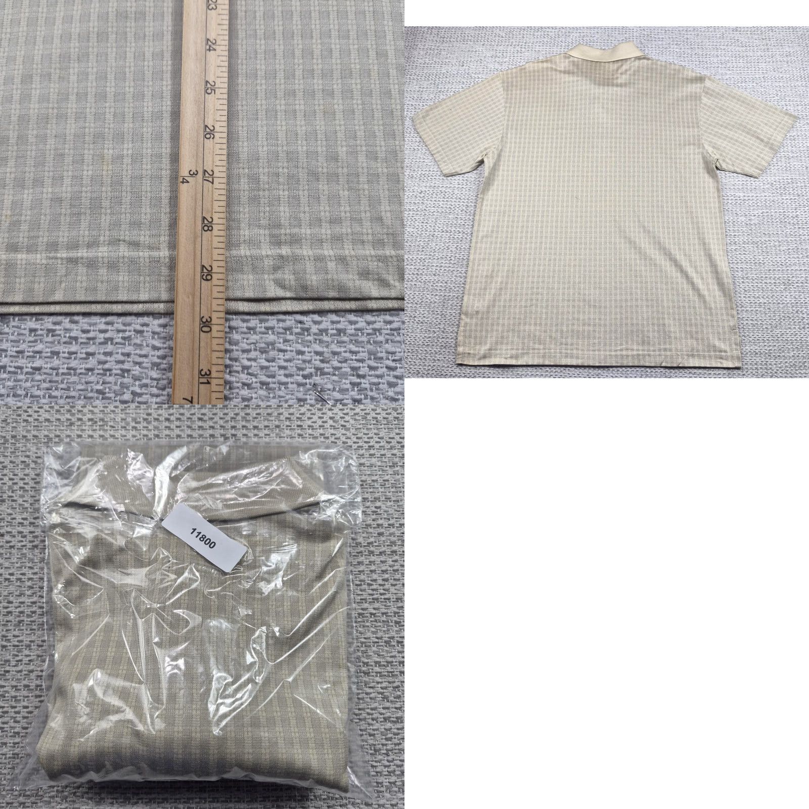 Oleg Cassini Oleg Cassini Golf Polo Shirt Mens Large Beige Check Knit 100% Mercerized Cotton Polo Shirt Mens Large Beige Check Knit 100% Mercerized Cotton Size US L / EU 52-54 / 3 - 8 Thumbnail