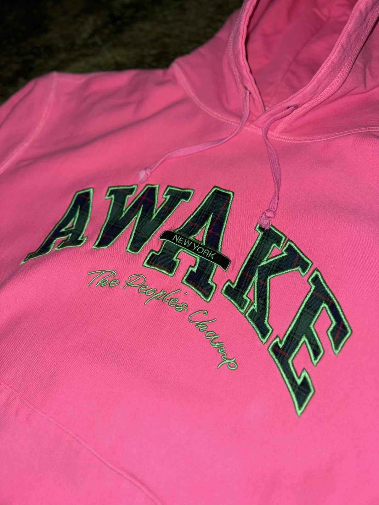 Awake NY [L] Awake NY Appliqué Embroidery Logo Hoodie Pink Size US L / EU 52-54 / 3 - 2 Thumbnail