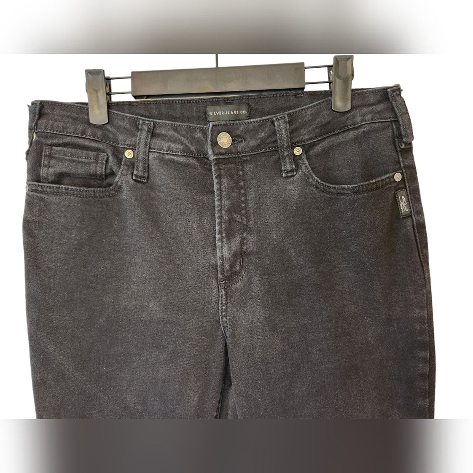 Silver Jeans Co. Silver Jeans Infinite Fit Black Stretch bootcut jeans 12/14 Size 36" / US 14 / IT 50 - 8 Thumbnail