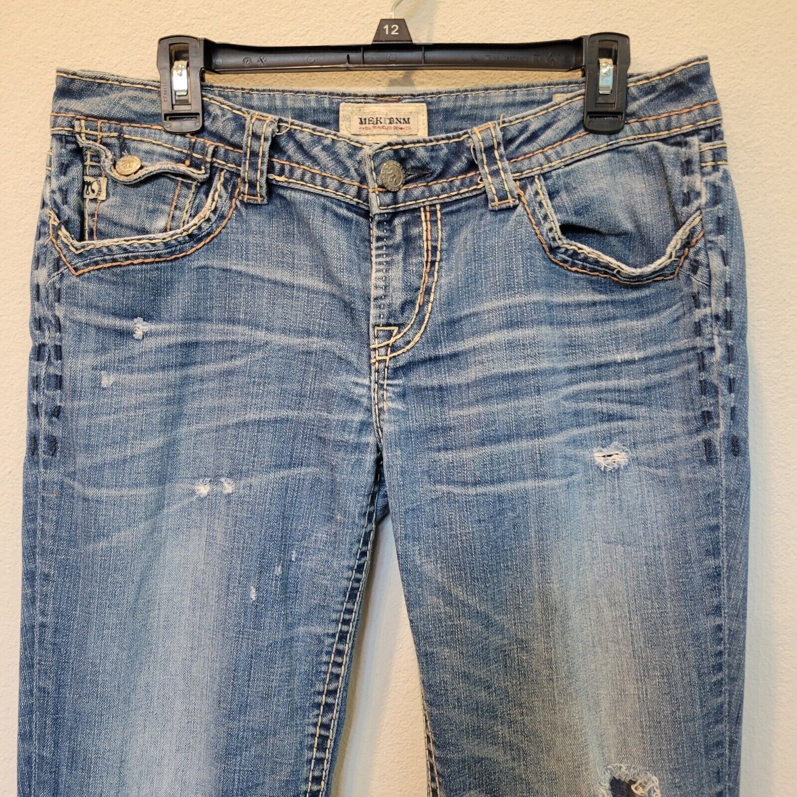 MEK Mek Denin Buckle Jeans Womens Size 30 x 32 Basti Bootcut Size 30" / US 8 / IT 44 - 3 Thumbnail