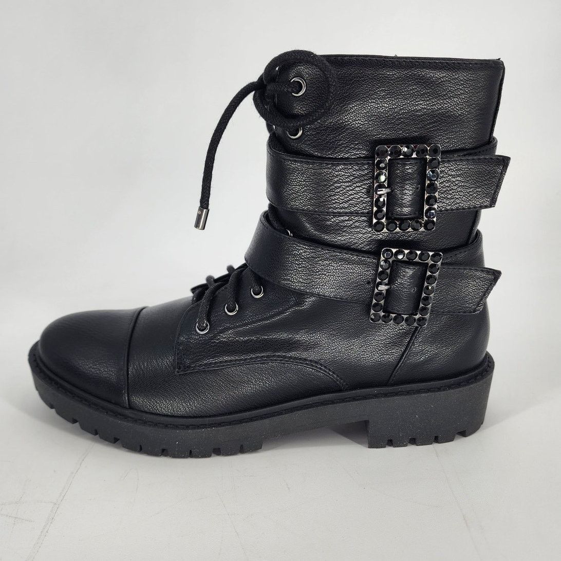 Jessica Simpson Jessica Simpson Kerina Black Fashion Combat Boots Size 7M Size US 7 / IT 37 - 12 Thumbnail