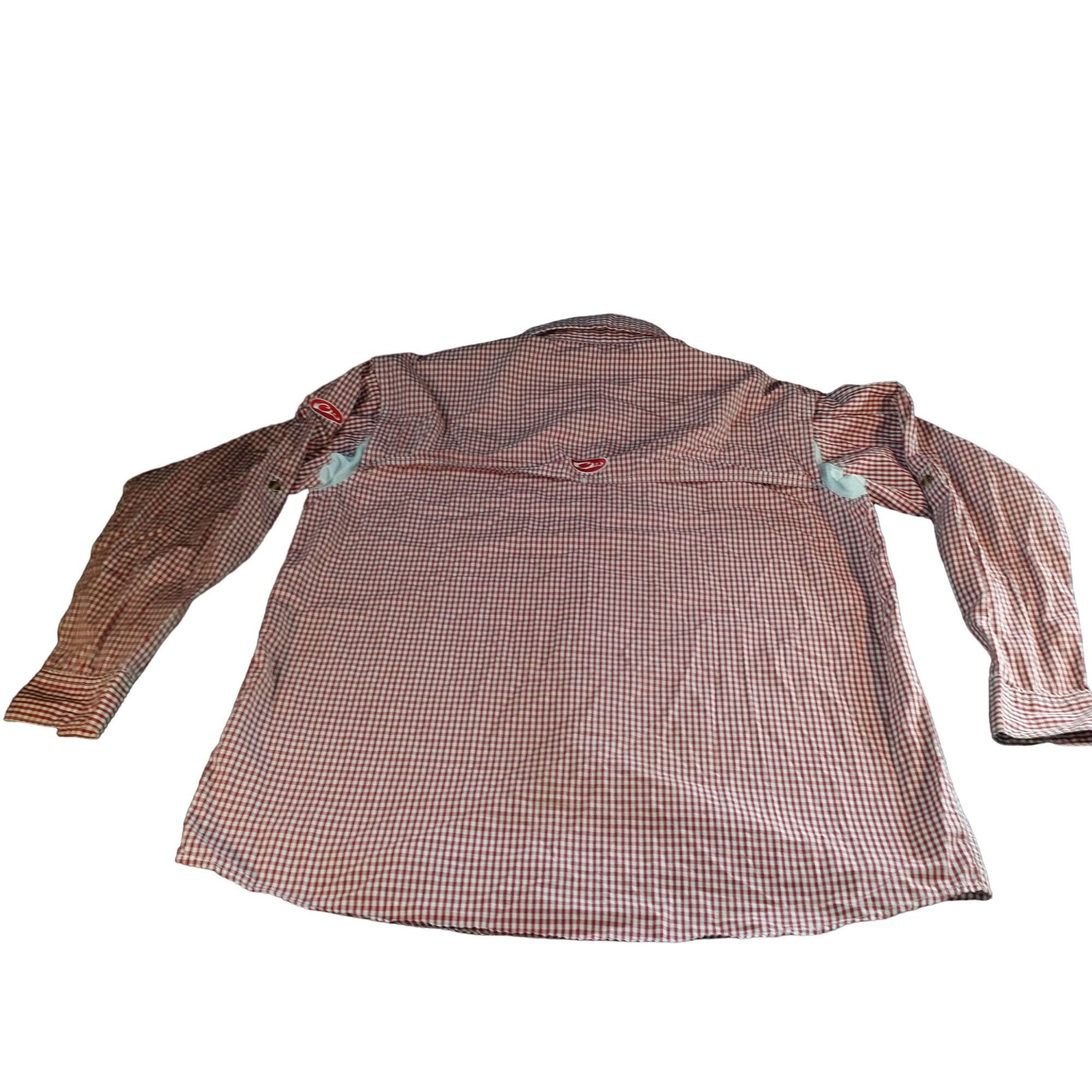 Drake Arkansas Razorbacks Fishing Button Up Shirt Men Sz M Gingham Size US M / EU 48-50 / 2 - 8 Thumbnail