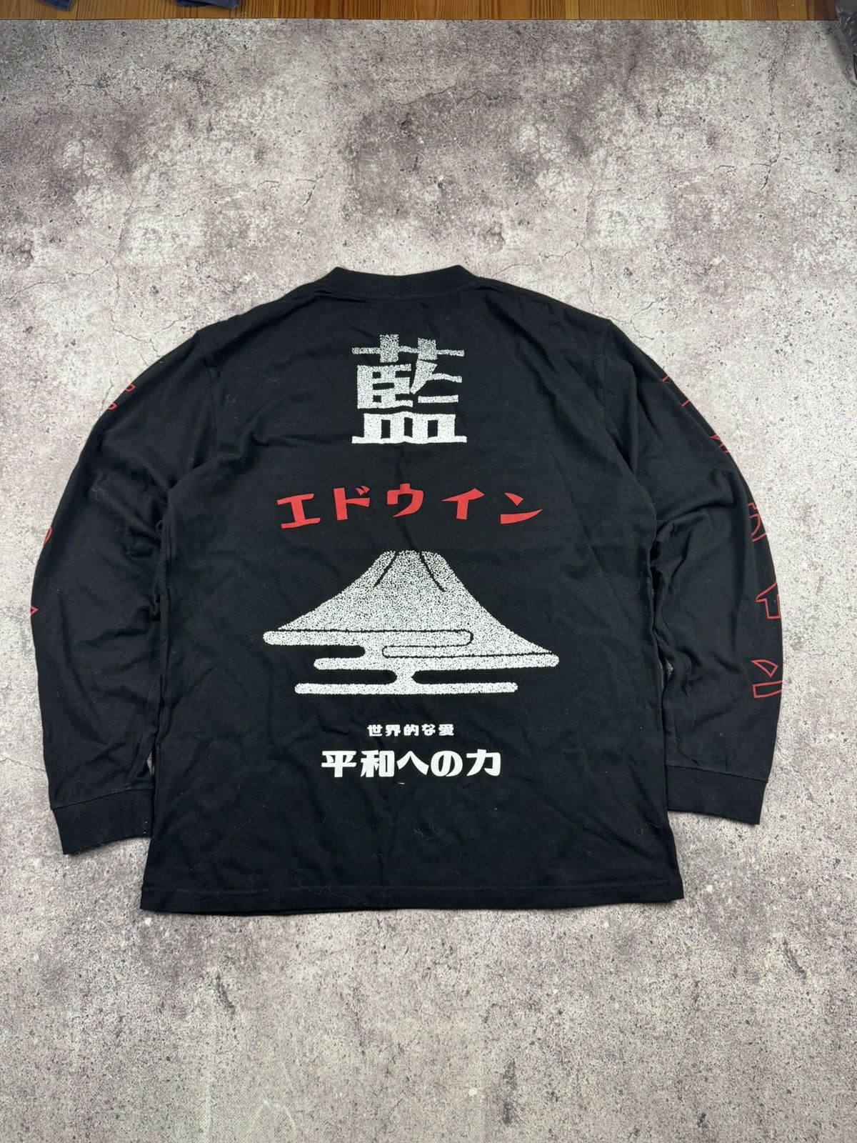 Edwin VINTAGE EDWIN JAPANEESE RARE BIG LOGO ARCHIVE LONG SLEEVE Size US M / EU 48-50 / 2 - 6 Thumbnail