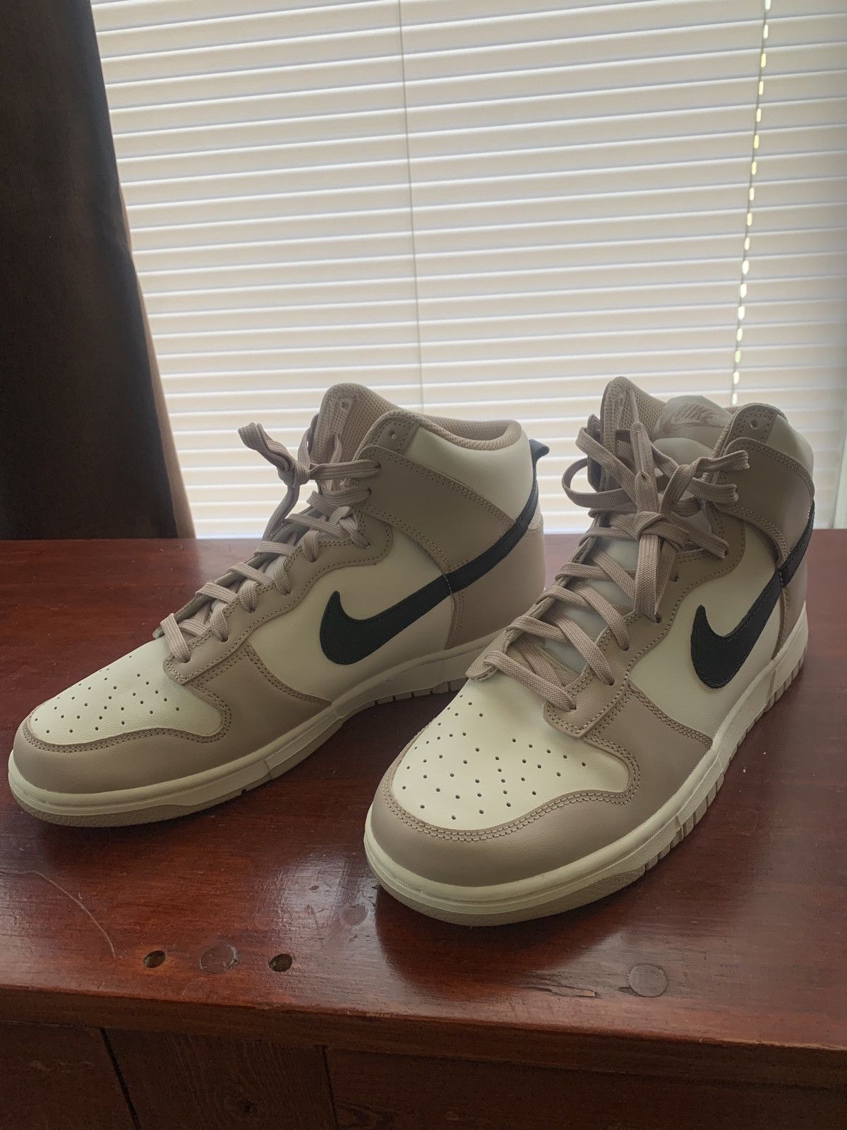 Nike Nike Dunk High Sneakers Fossil Stone Black Size US 12 / EU 45 - 1 Thumbnail