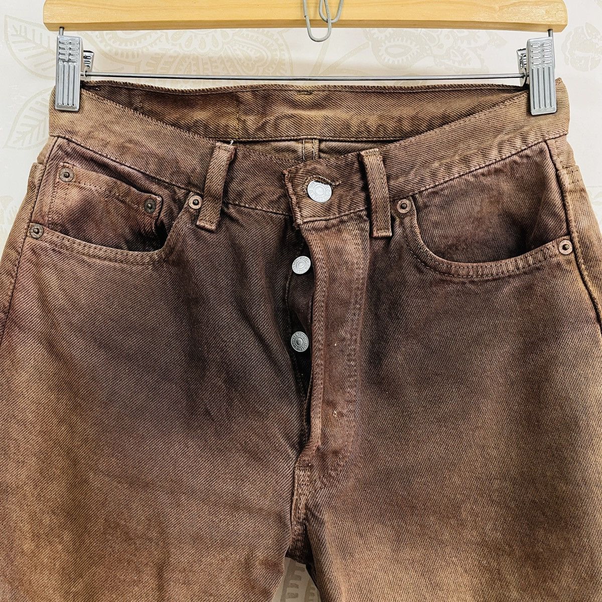 Levi's Vintage Clothing Distressed Vintage Levis 501 Buttonfly Faded Jeans Size US 29 - 22 Thumbnail
