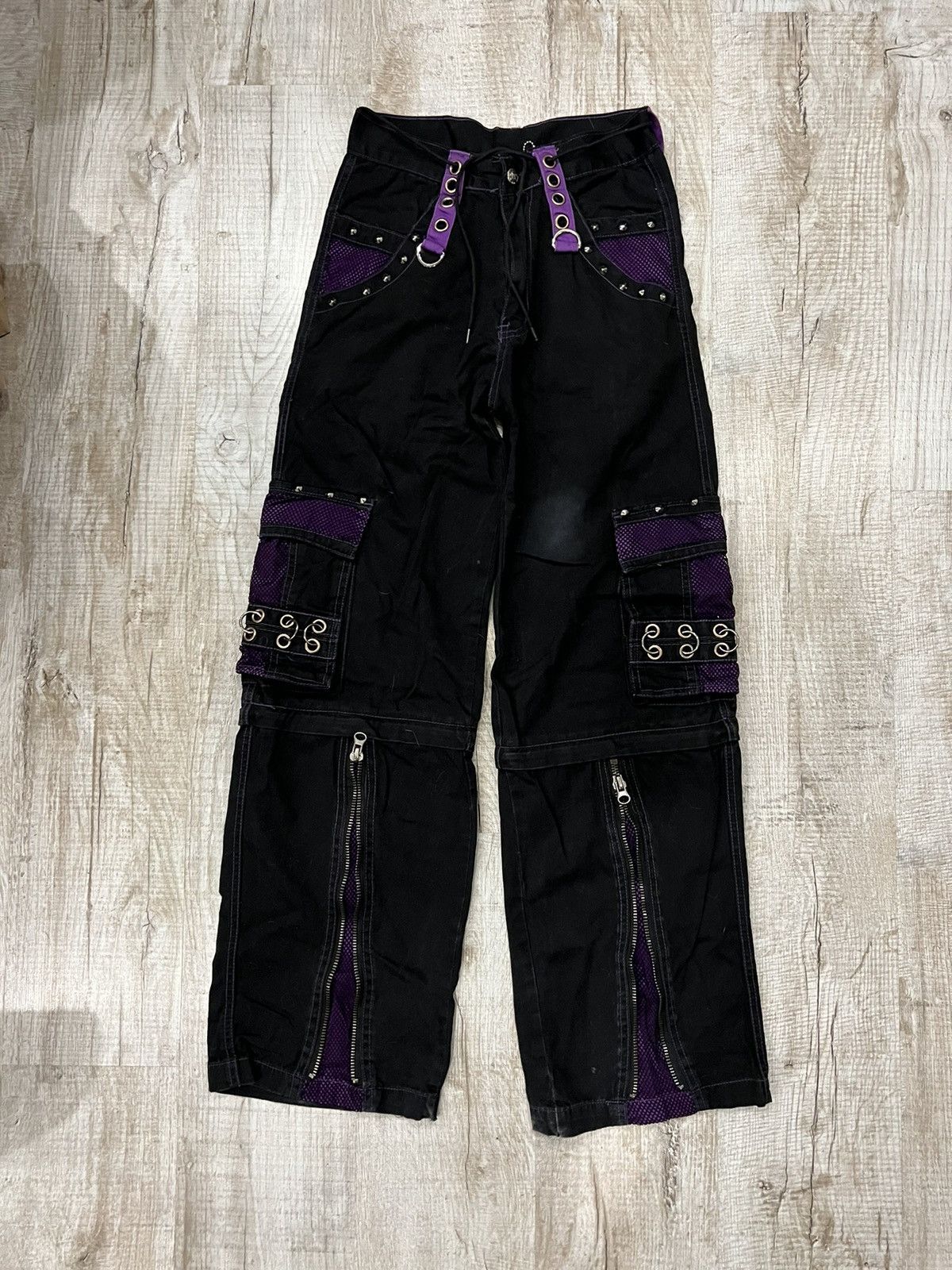 image of Vintage Punk Living Dead Souls Pants Multipocket Avant Garde in Black, Men's (Size 31)