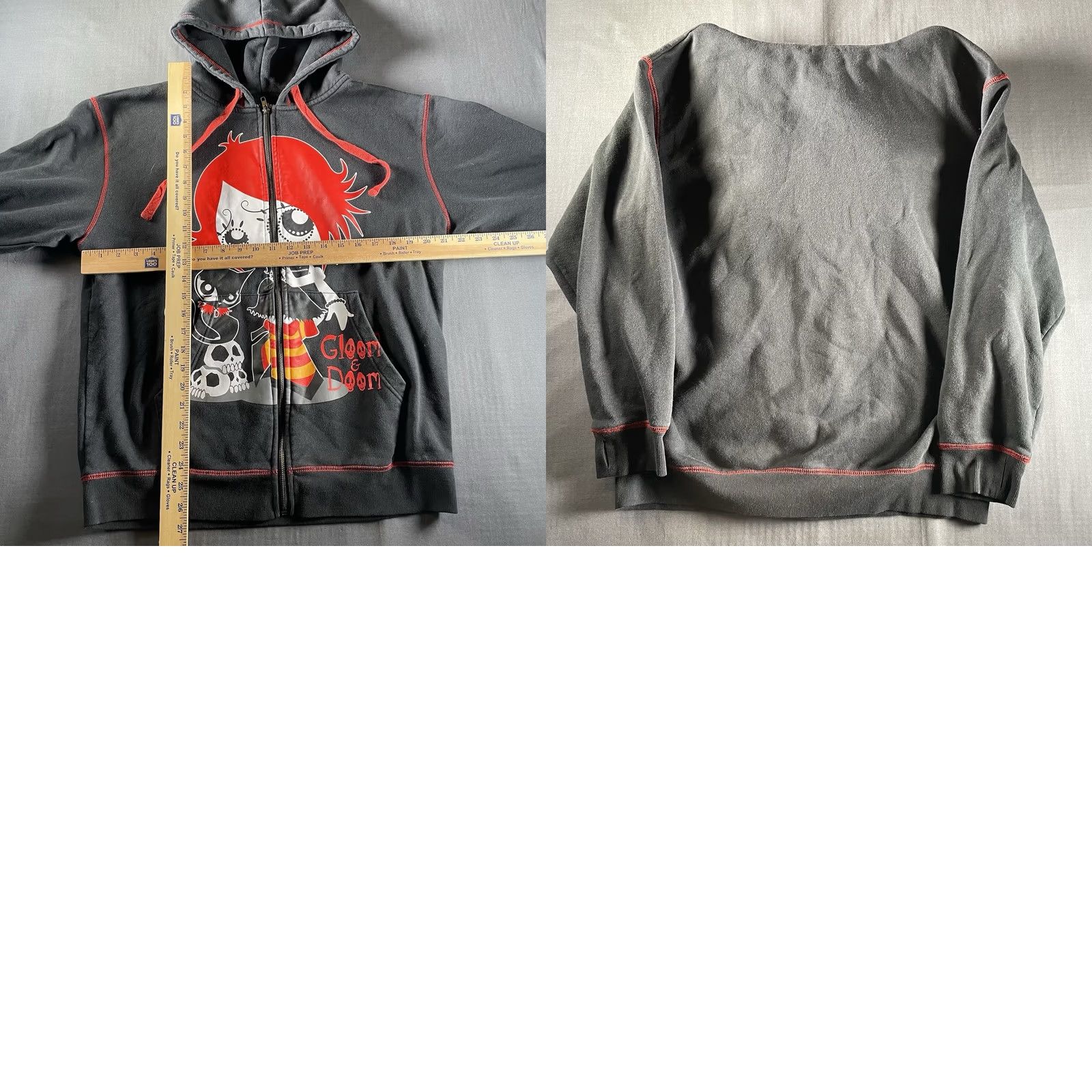 Vintage VINTAGE Hot Topic X Ruby Gloom Zip Up Hoodie Womens XL Black Cat Hoodie Gloom And Doom Ruby Cat N/A Size XL / US 12-14 / IT 48-50 - 8 Thumbnail