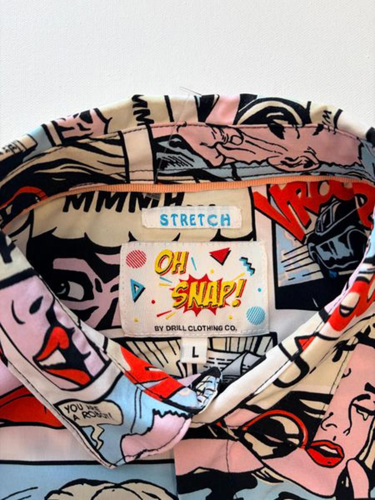 Other Oh Snap! Comic Book Pop Art Short Sleeve Shirt (Size Large) Size US L / EU 52-54 / 3 - 2 Thumbnail