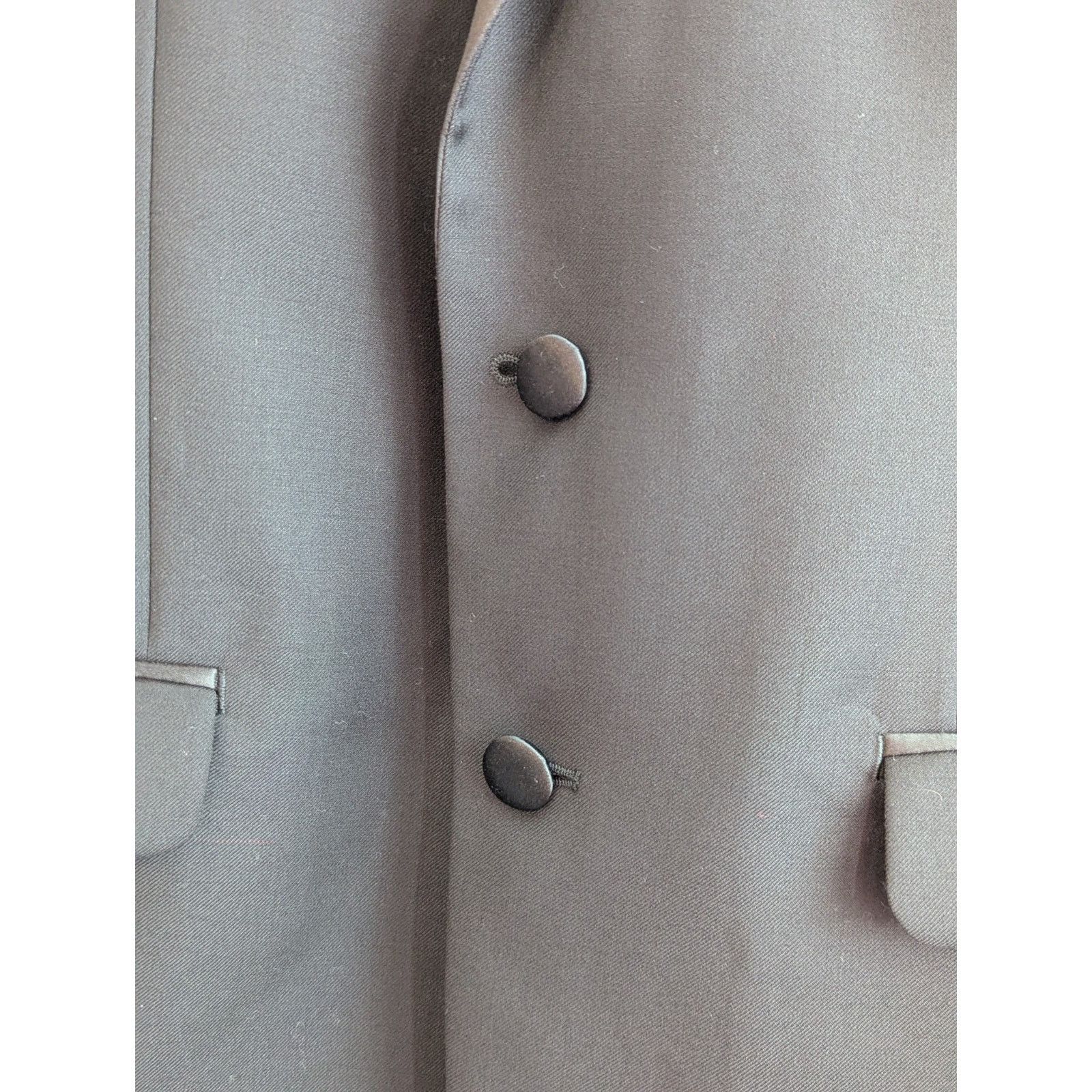 Calvin Klein Tuxedo Jacket Size 42S 100% Wool 2 Button Notch Lapel Size 42S - 10 Thumbnail