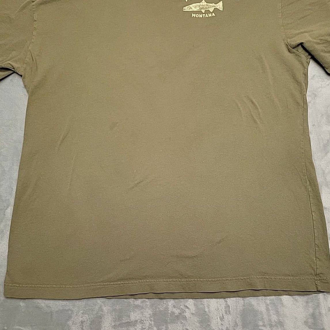 Vintage VINTAGE Ouray Montana Nature Shirt Mens L Olive Georgetown Lake Rainbow Trout Fishing TEE Size US L / EU 52-54 / 3 - 3 Thumbnail