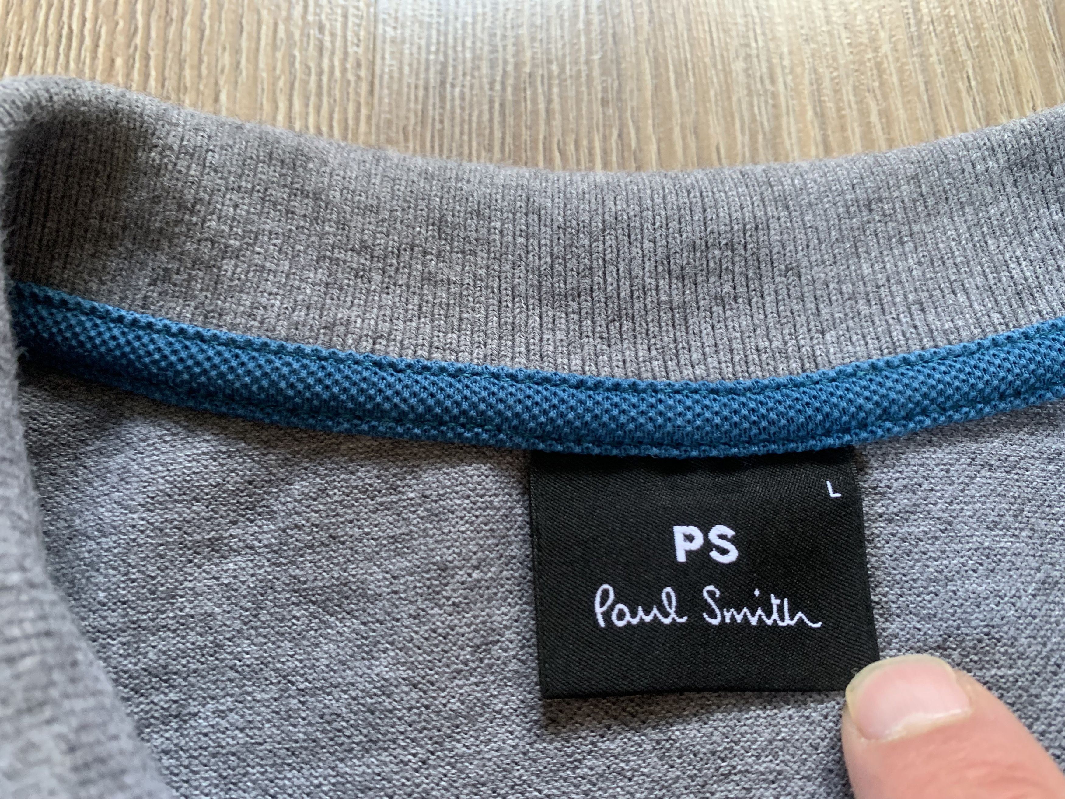 Paul Smith Paul Smith Mens Grey Cotton Polo Size US L / EU 52-54 / 3 - 6 Thumbnail